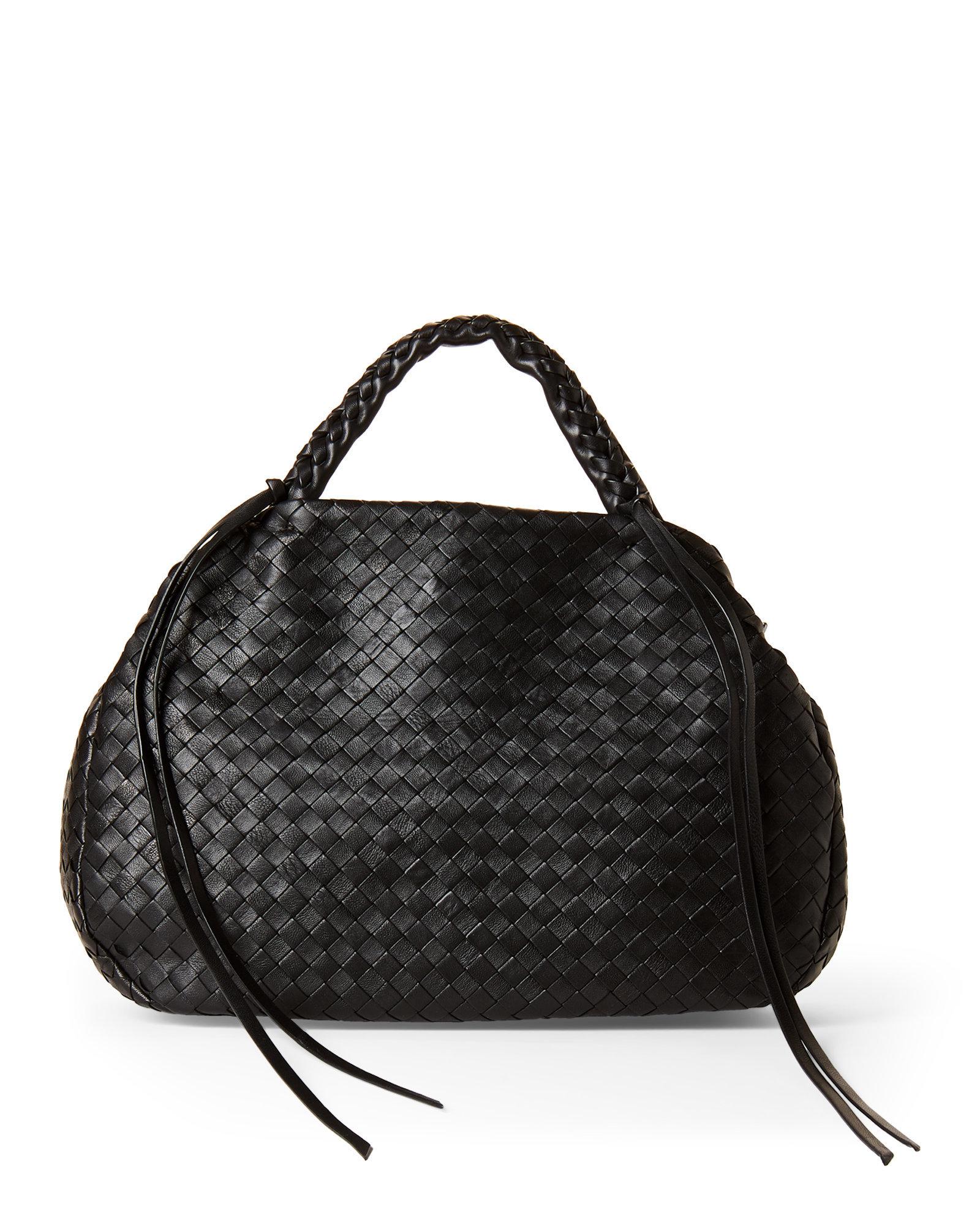 christopher kon woven leather bag