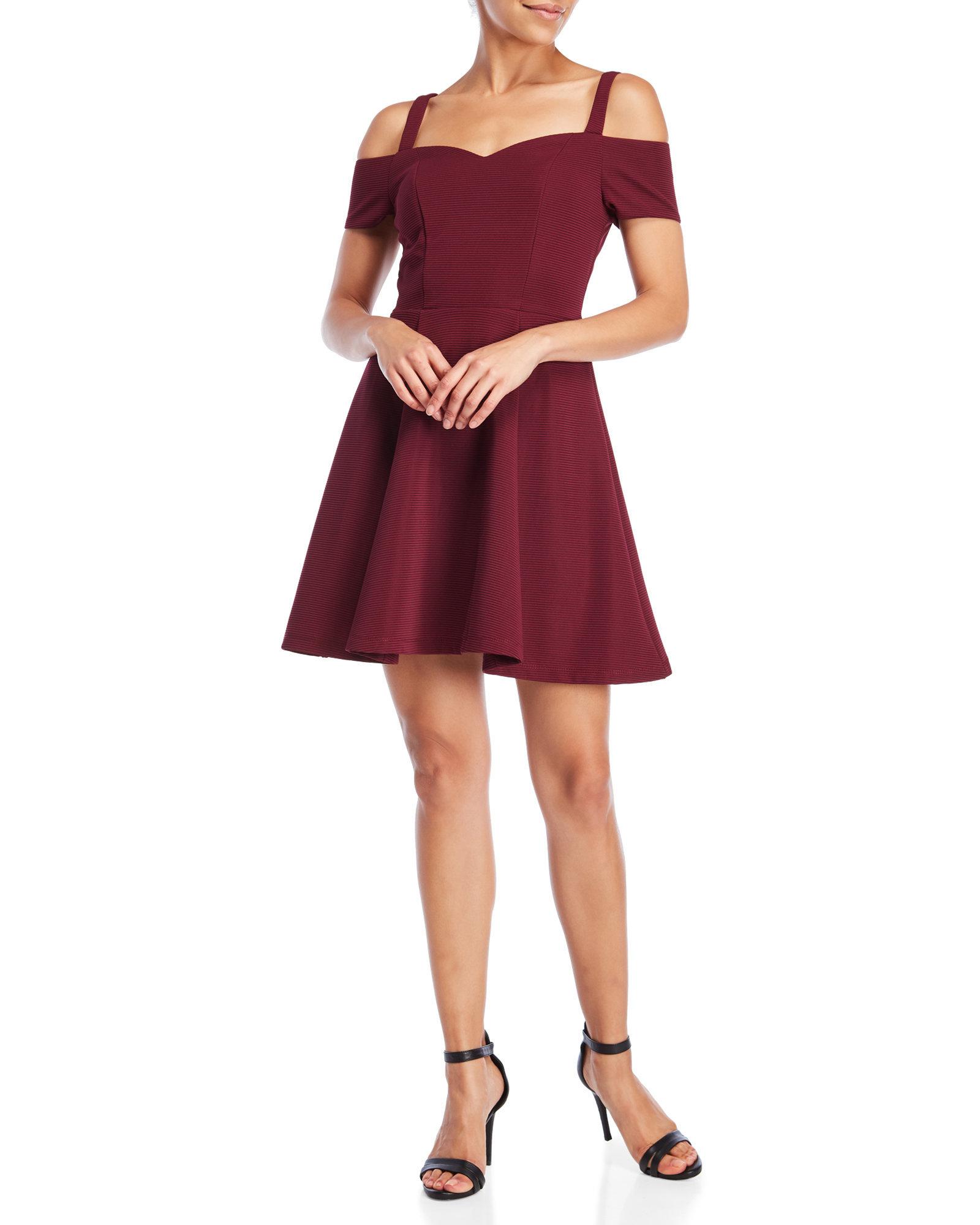 emerald sundae burgundy dress