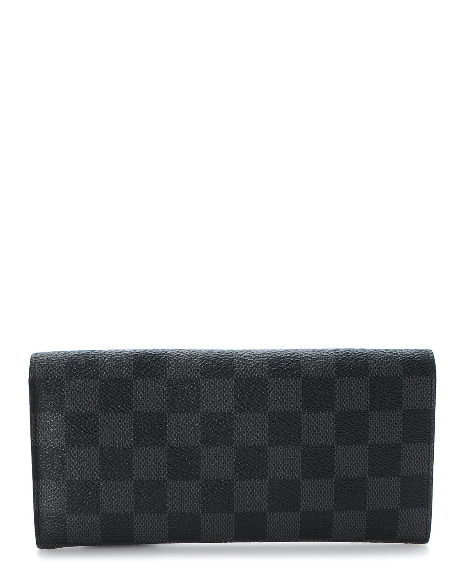 Lyst - Louis Vuitton Damier Graphite Portefeuille Long Modulable Wallet - Vintage in Black