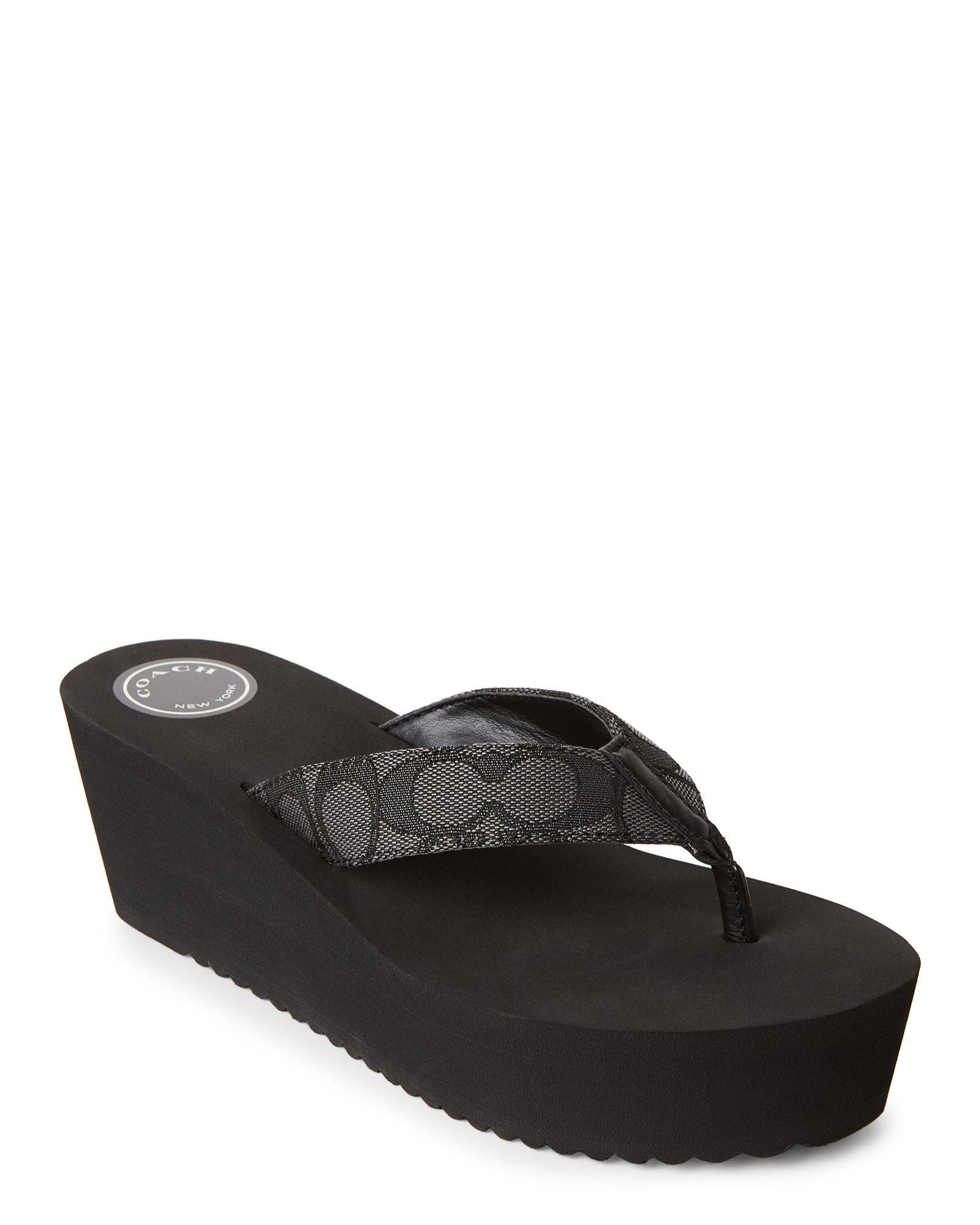 coach platform flip flops