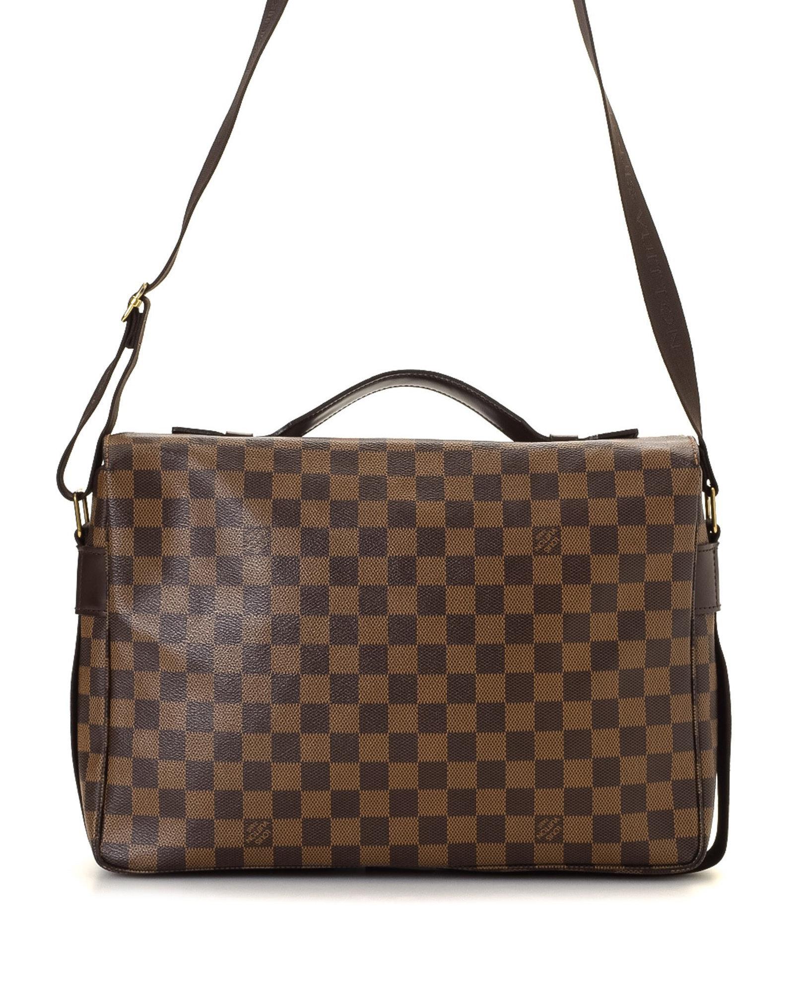 Louis Vuitton Canvas Damier Ebene Broadway Messenger Bag - Vintage in Brown for Men - Lyst