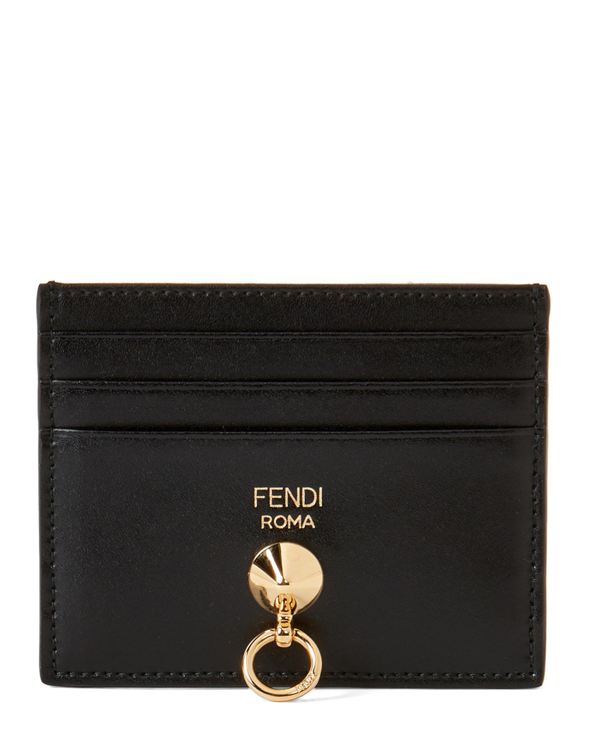 Fendi Black Leather Card Case Lyst