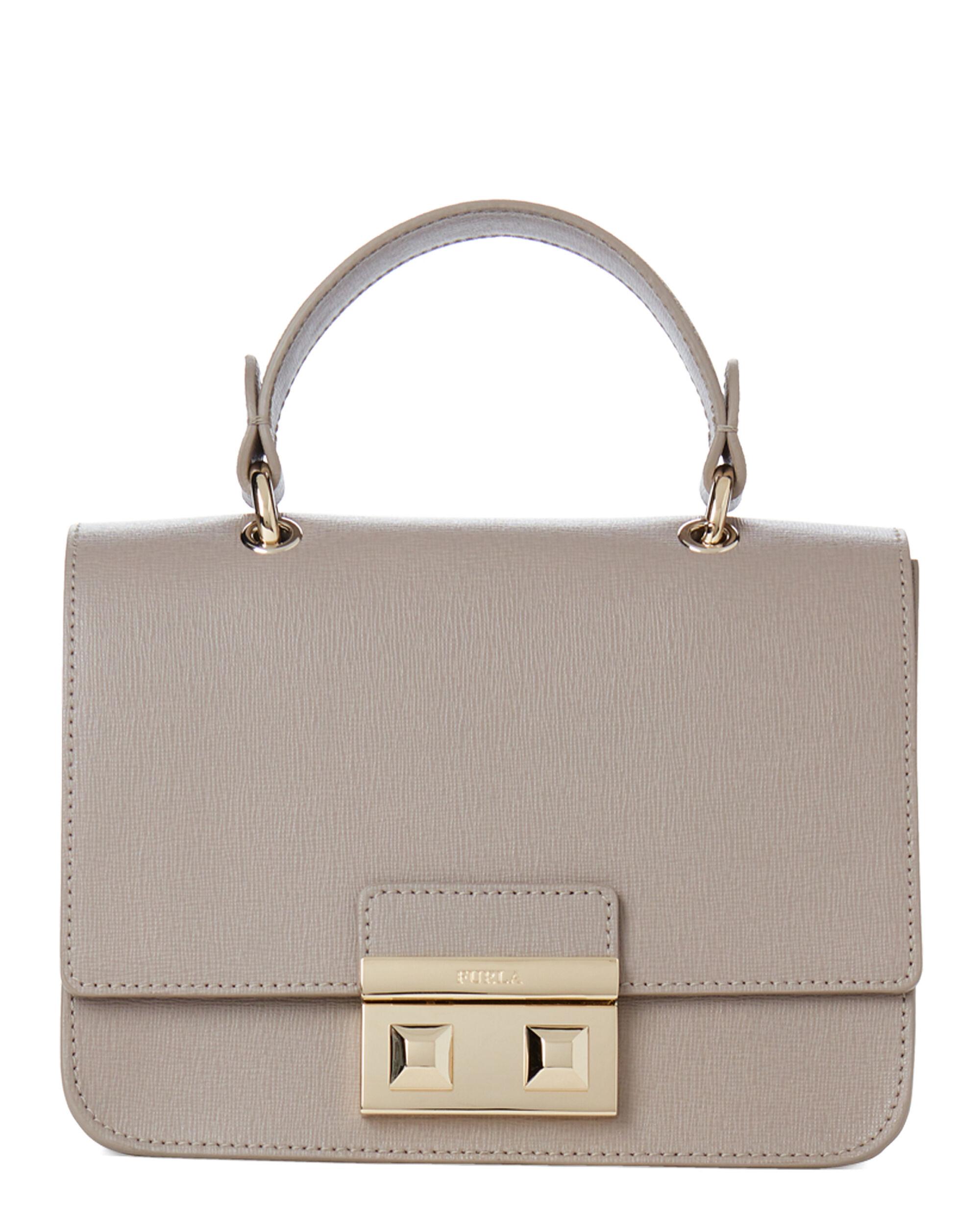 Furla Leather Sabbia Bella Mini Top Handle Saffiano Crossbody Lyst