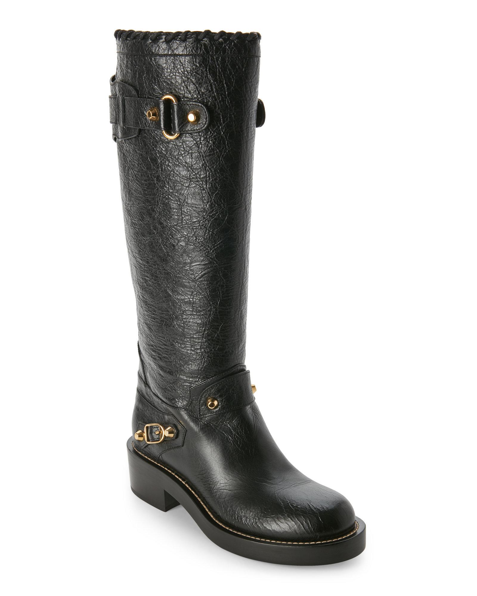 balenciaga high knee boots