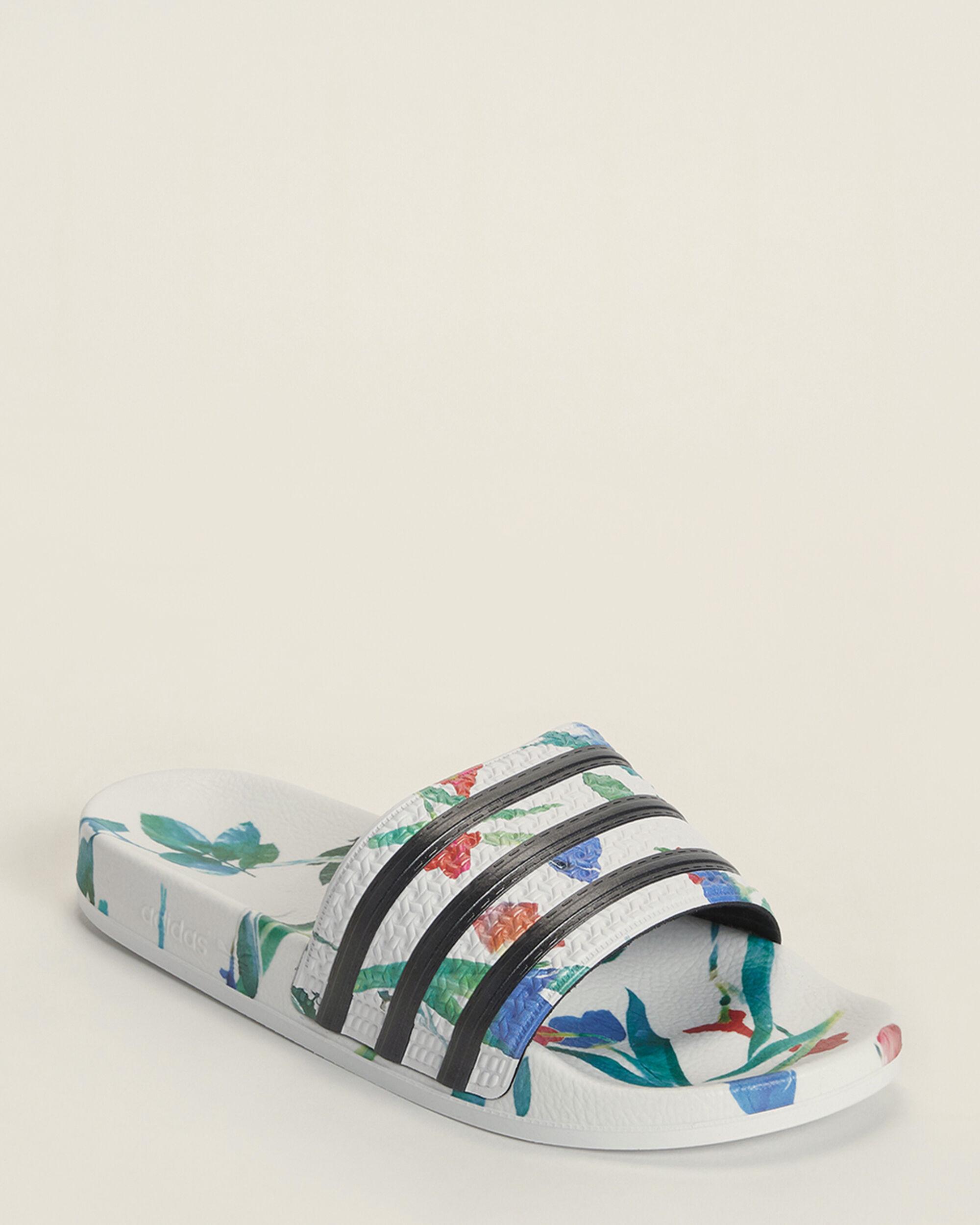 adidas adilette floral slides