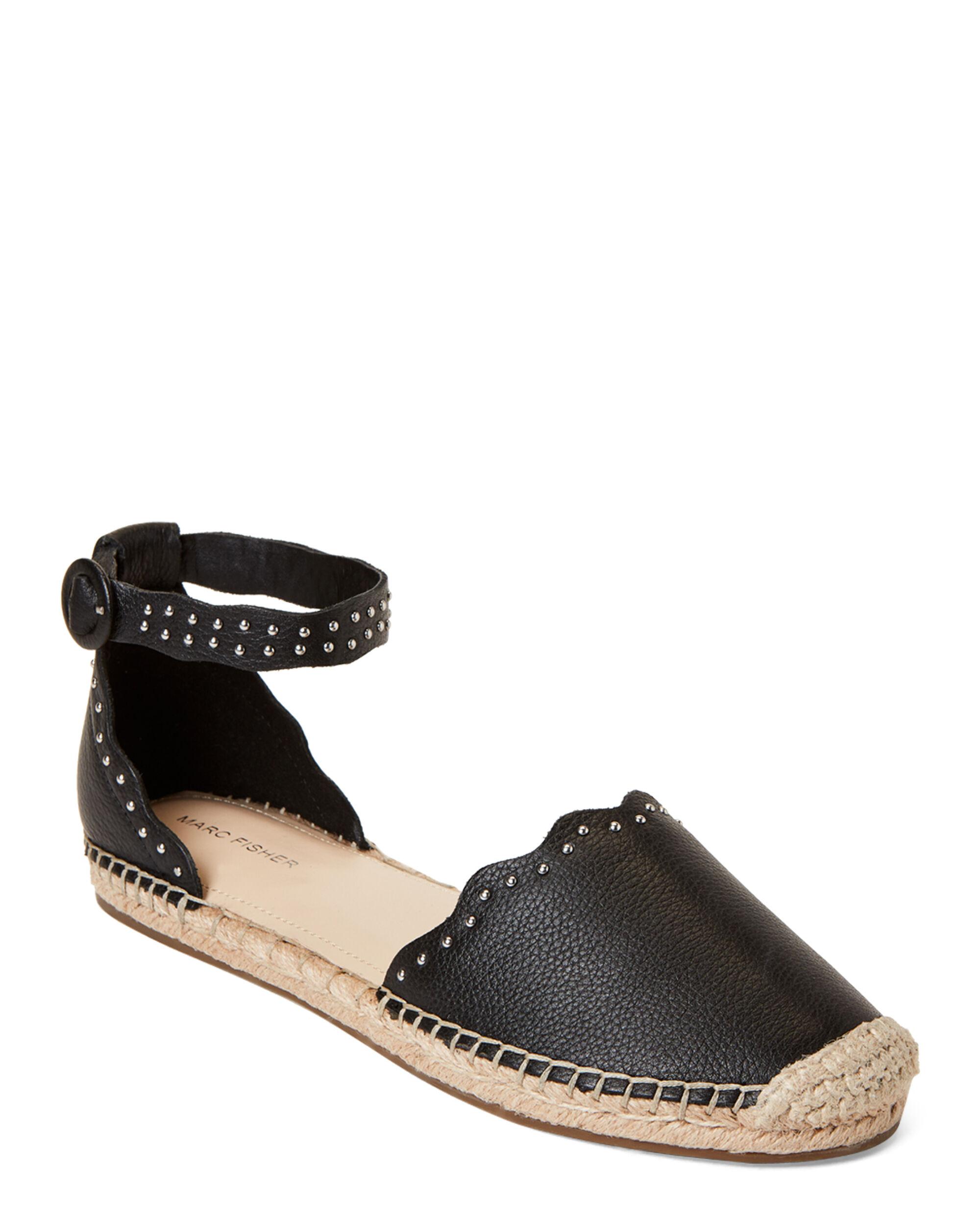 Marc Fisher Black Jarquis Studded Leather Espadrilles Lyst