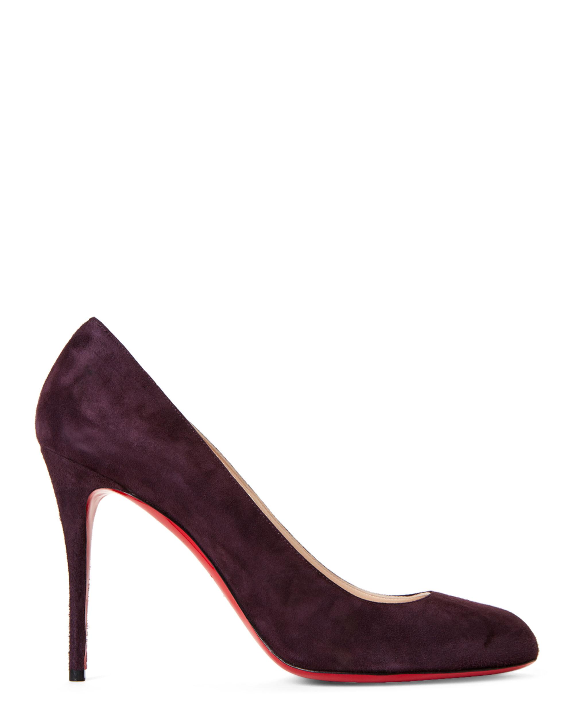 aubergine pumps