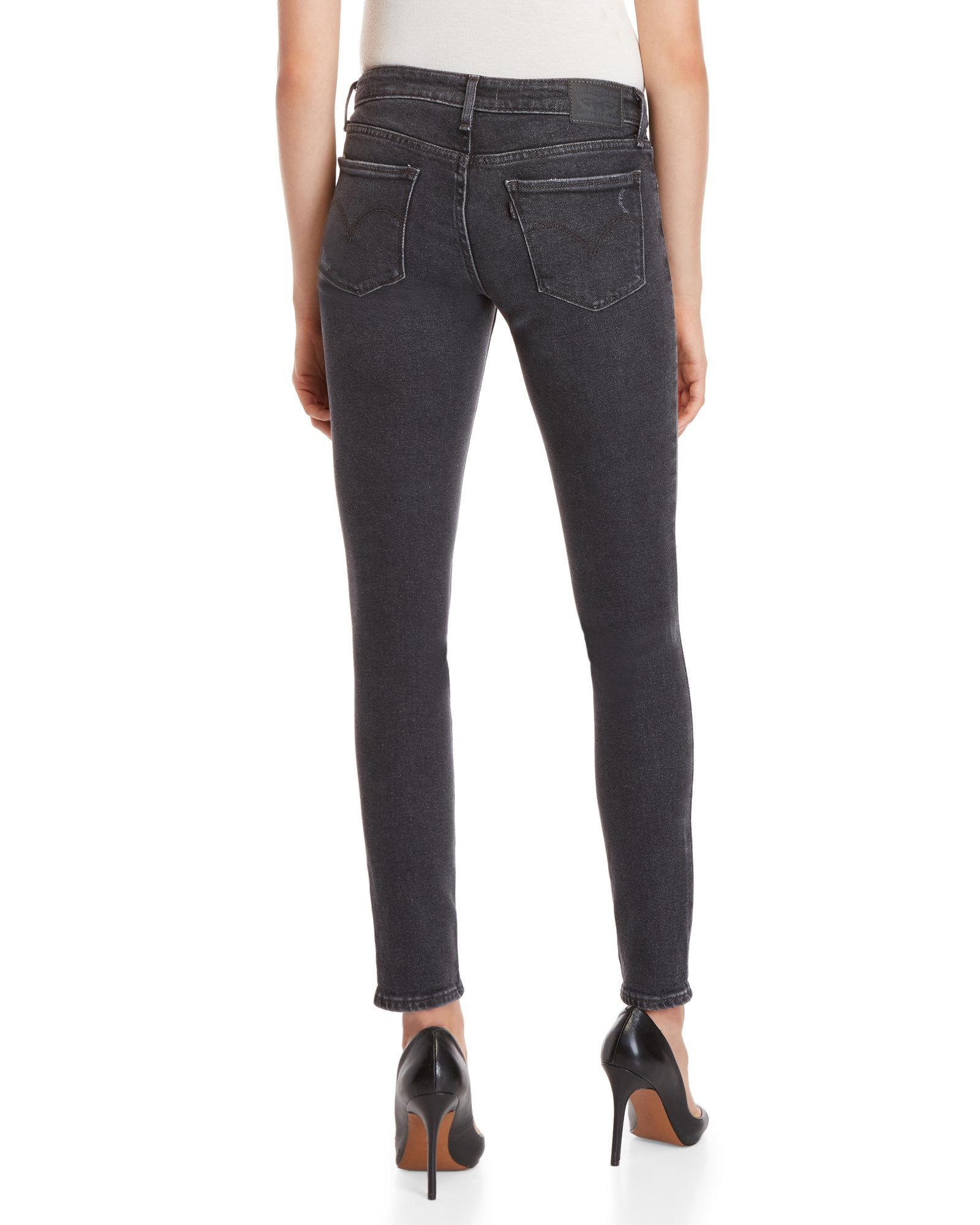 levi's 711 skinny ankle black