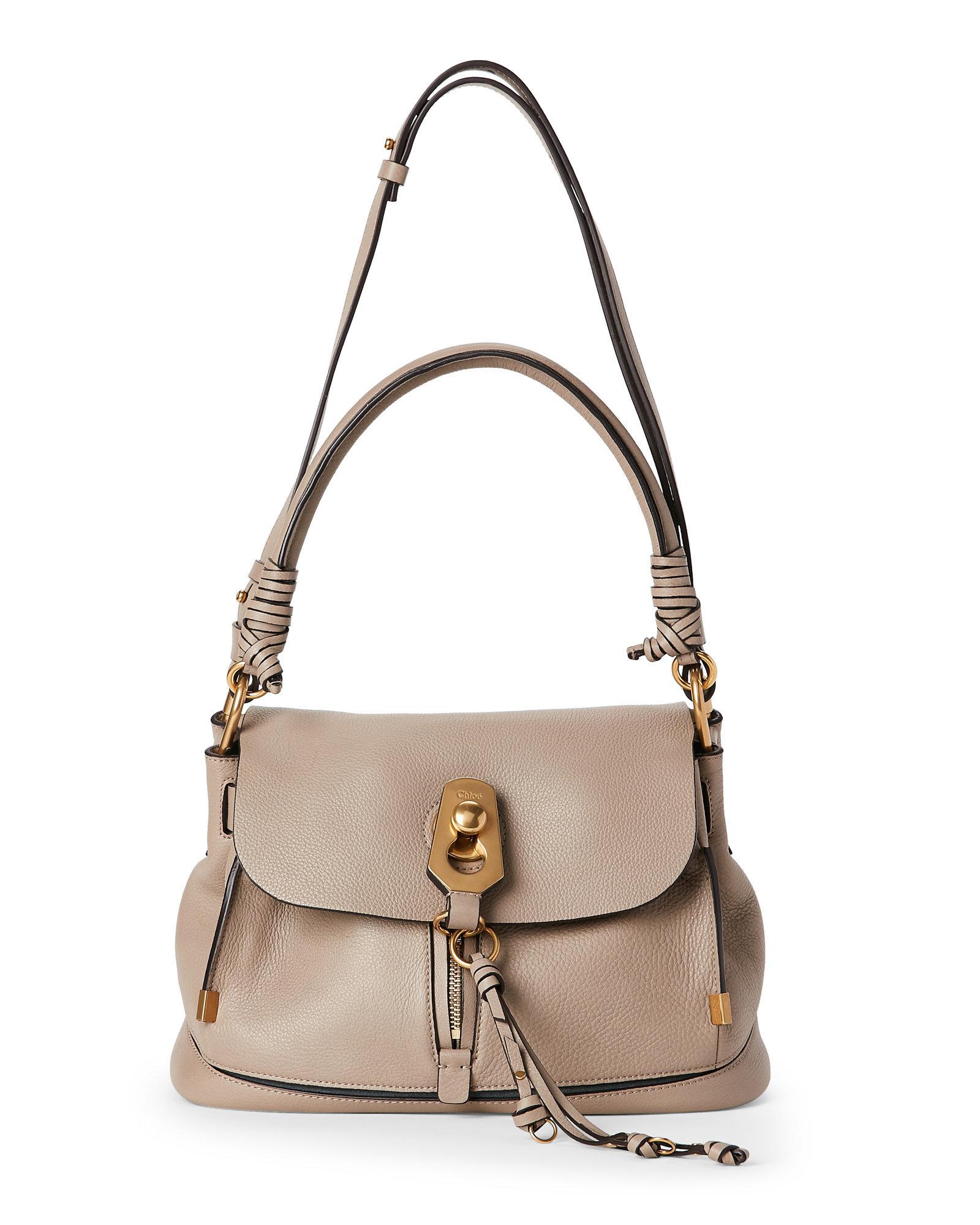 chloe motty grey shoulder bag