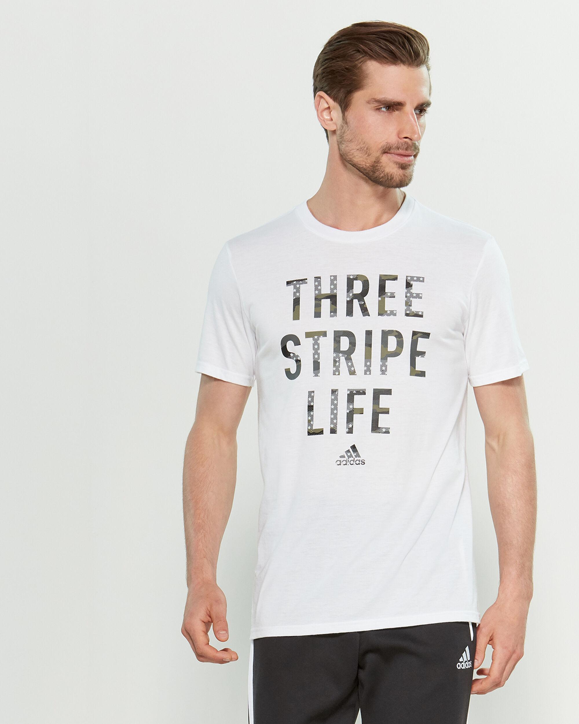 three stripe life t shirt