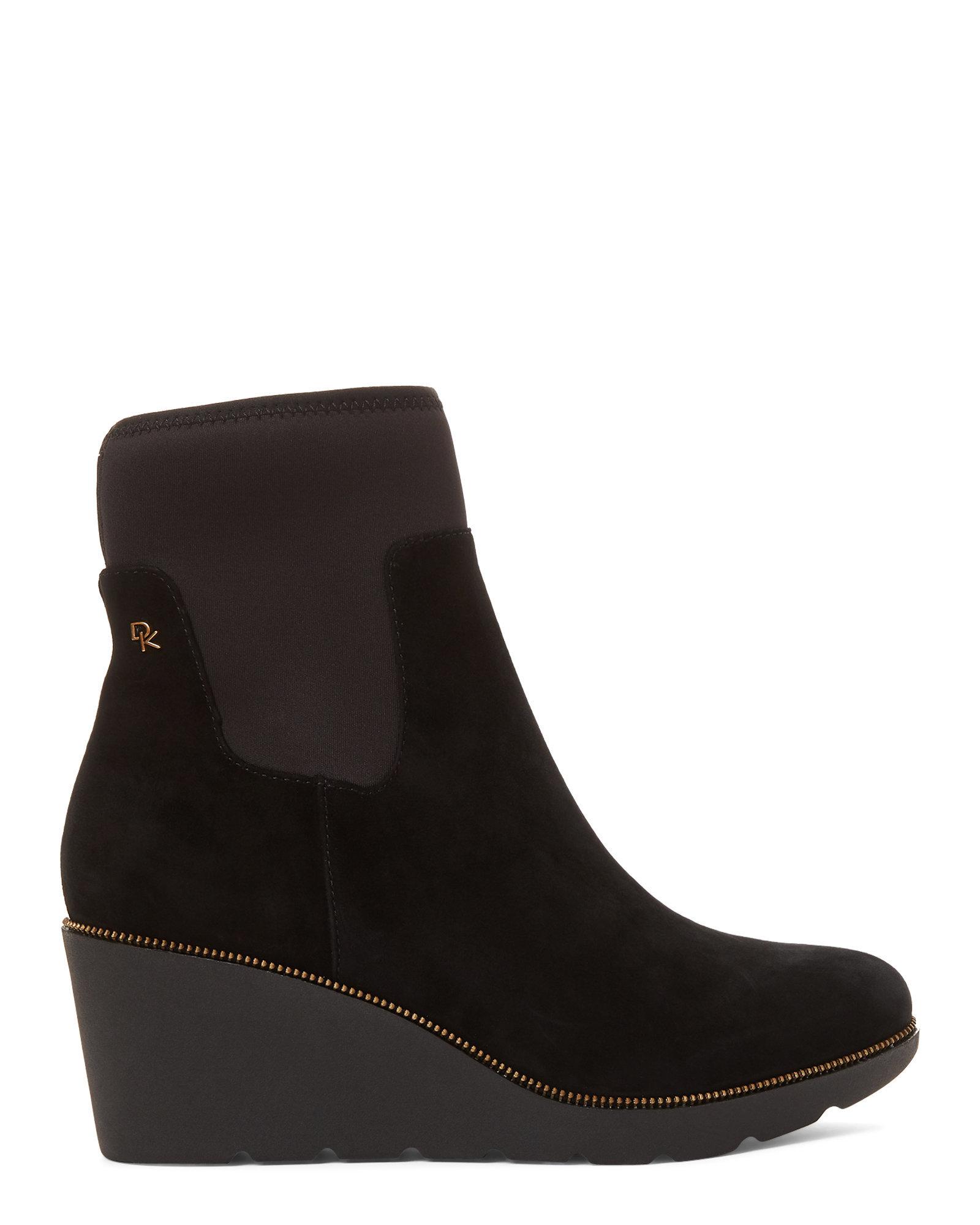 donna karan ivira wedge bootie