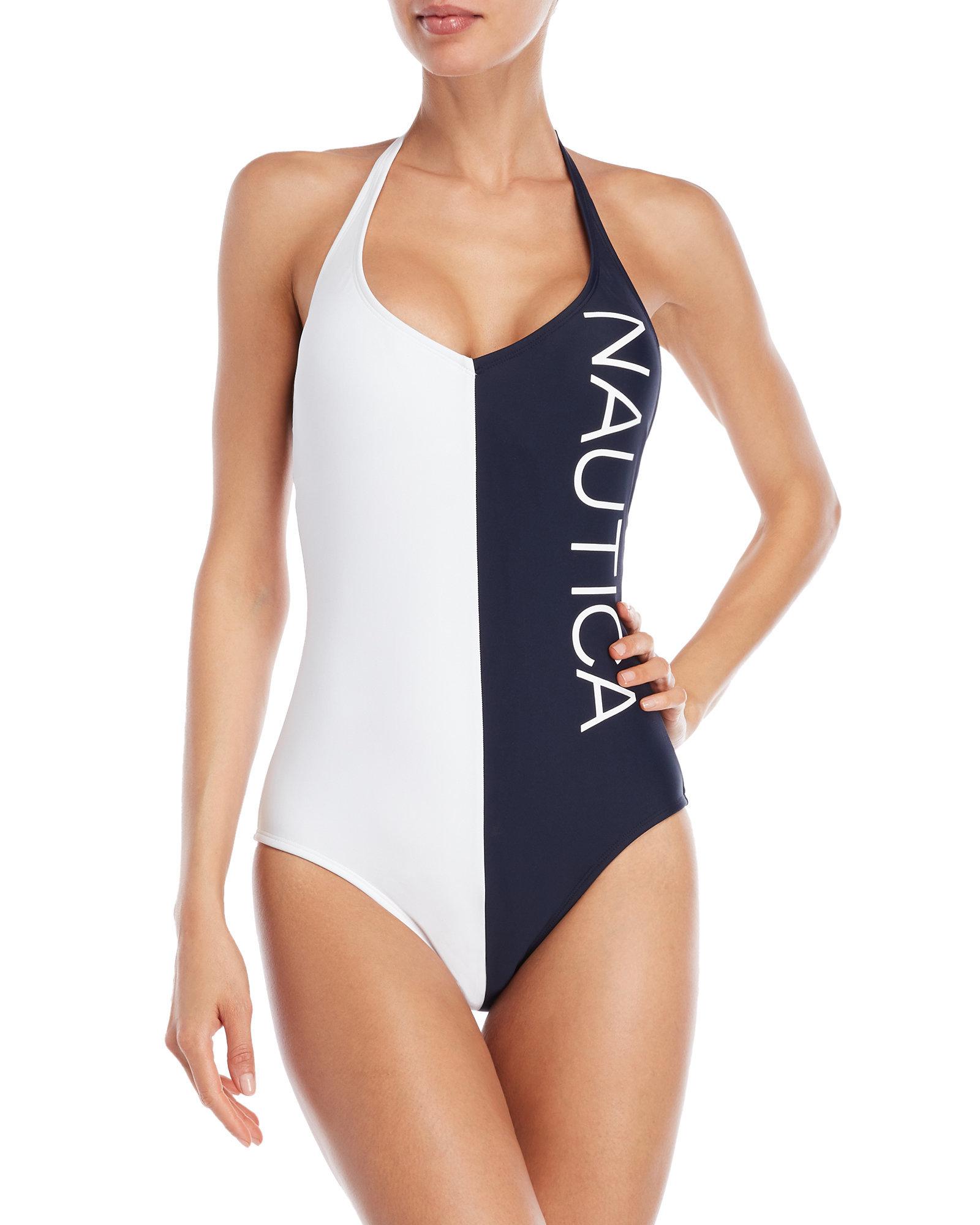 nautica one piece bathing suit
