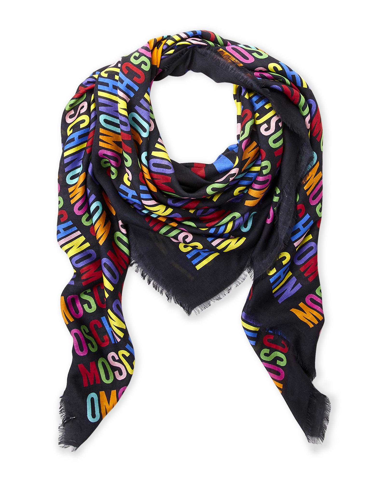 moschino logo scarf