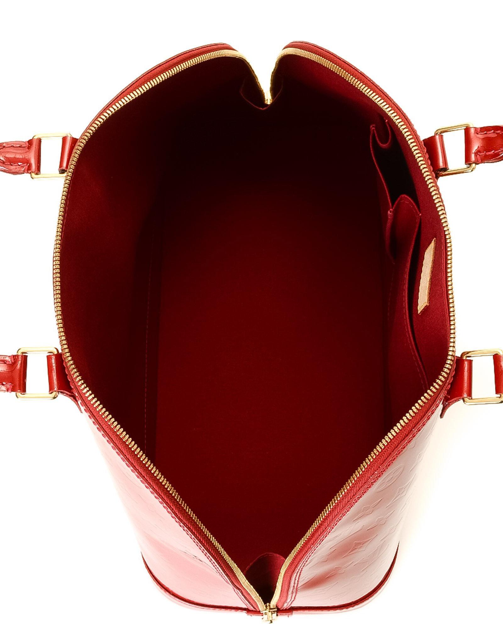 Lyst - Louis Vuitton Vernis Alma Gm Handbag - Vintage in Red