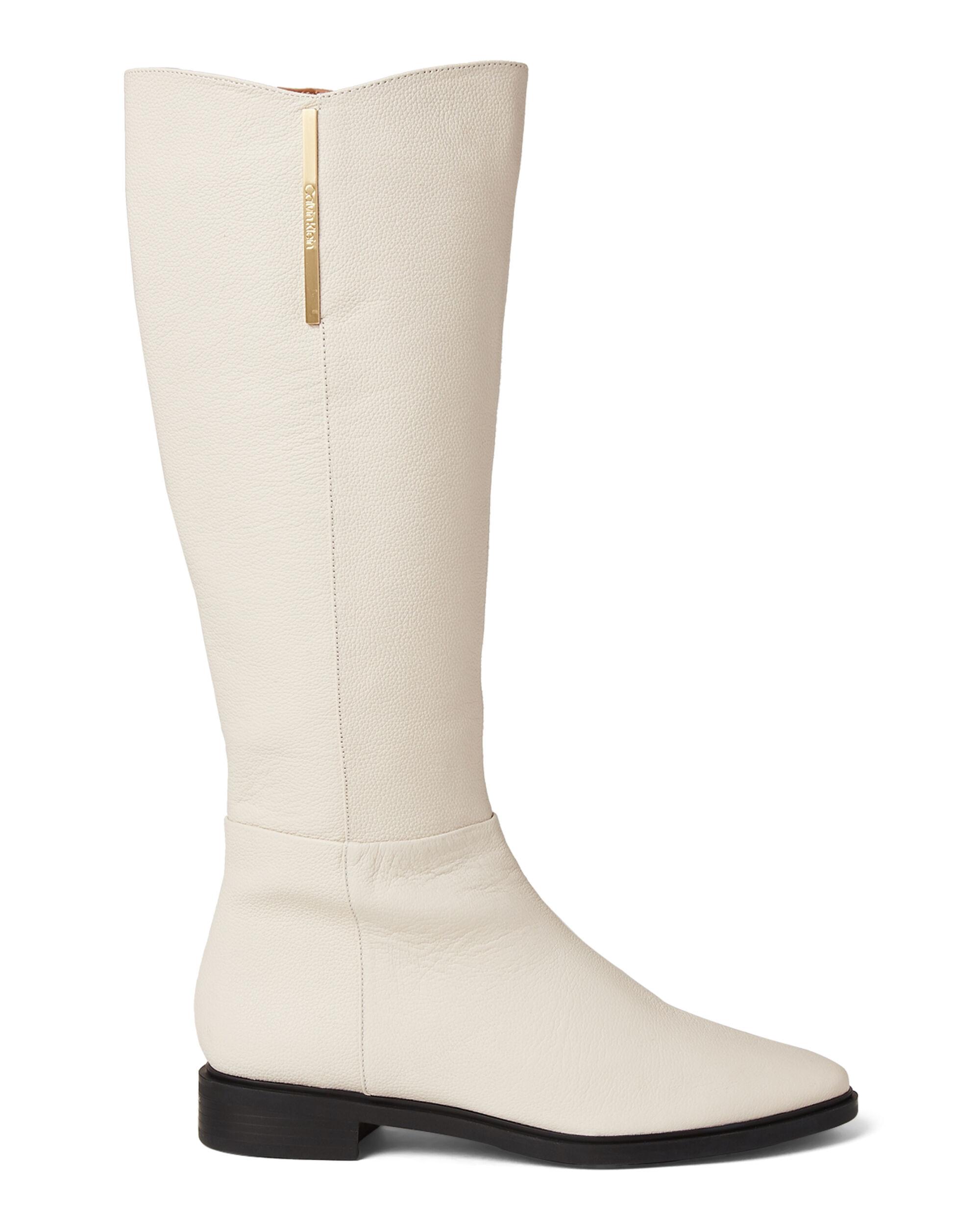 calvin klein francine leather tall boots