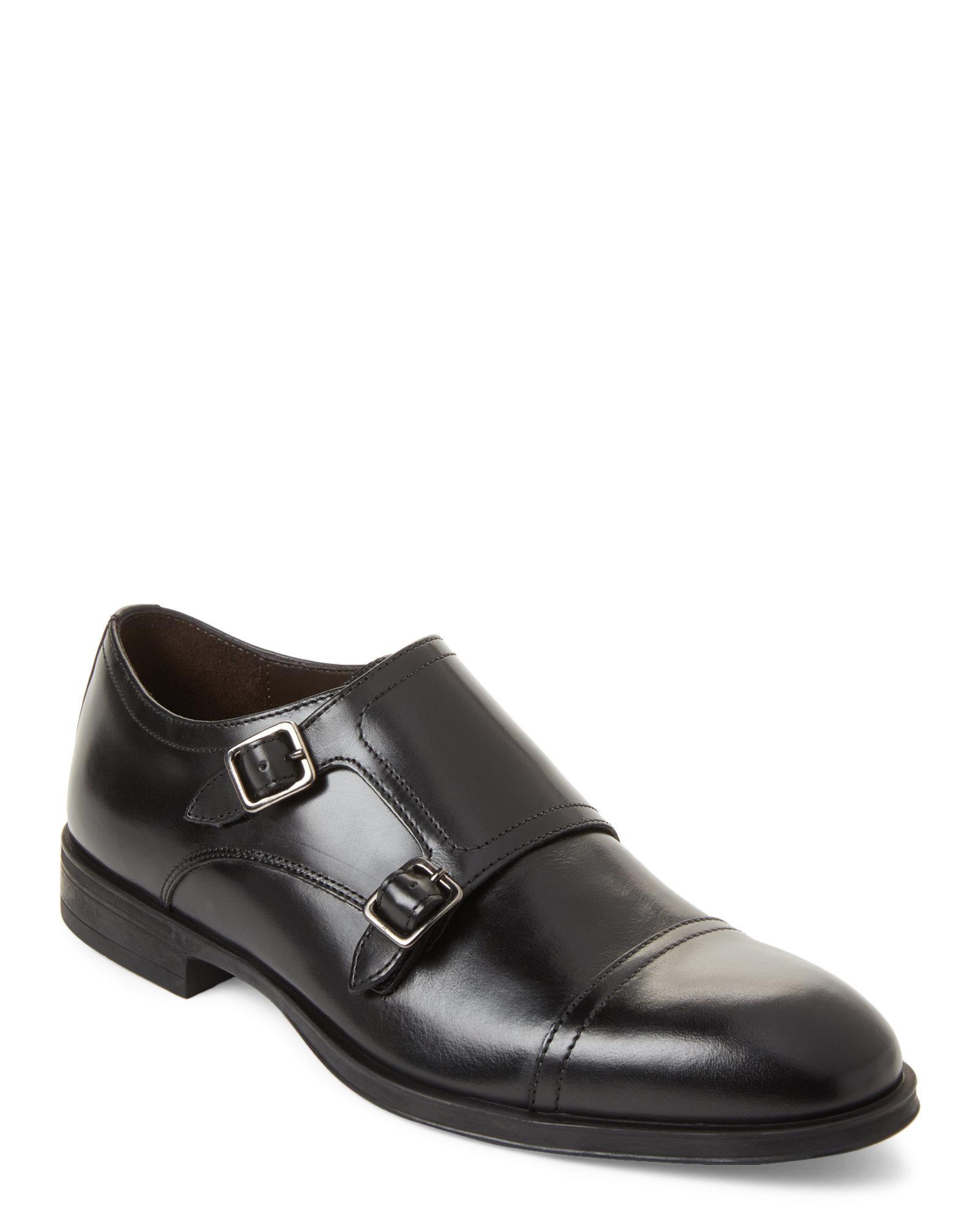 black monk strap mens shoes