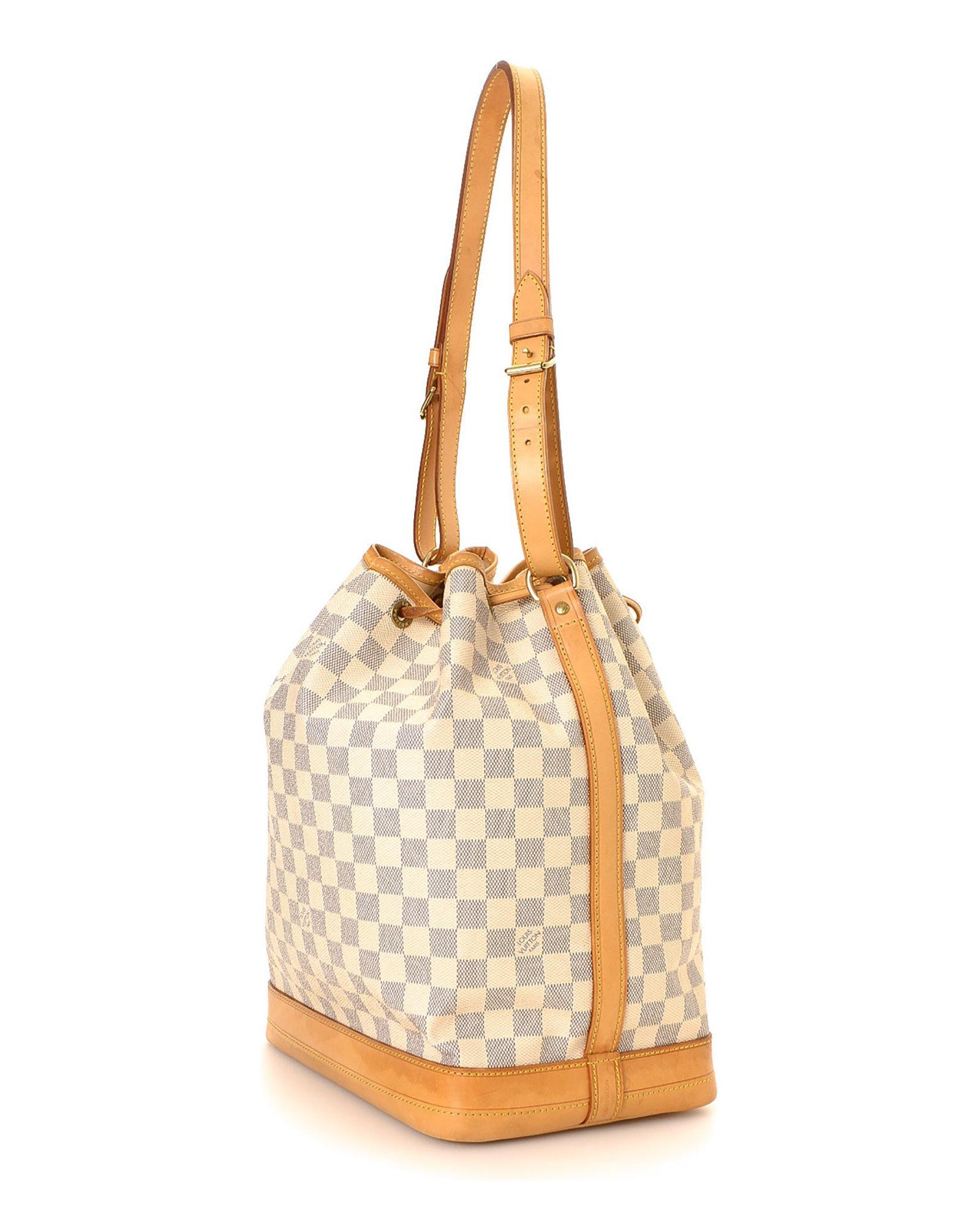 Louis Vuitton Canvas Damier Azur Noe Crossbody Bag - Vintage in White - Lyst