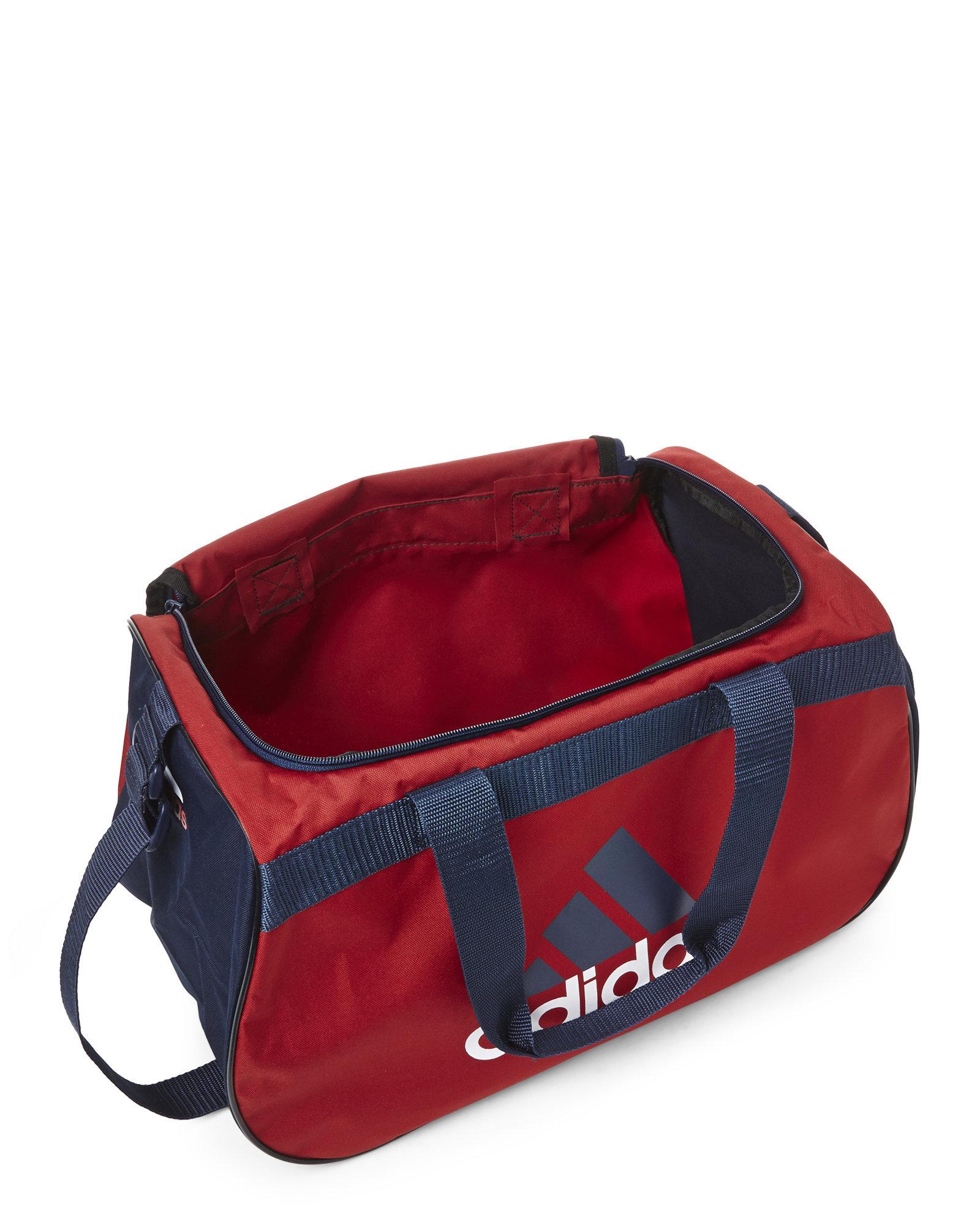 red and blue adidas bag