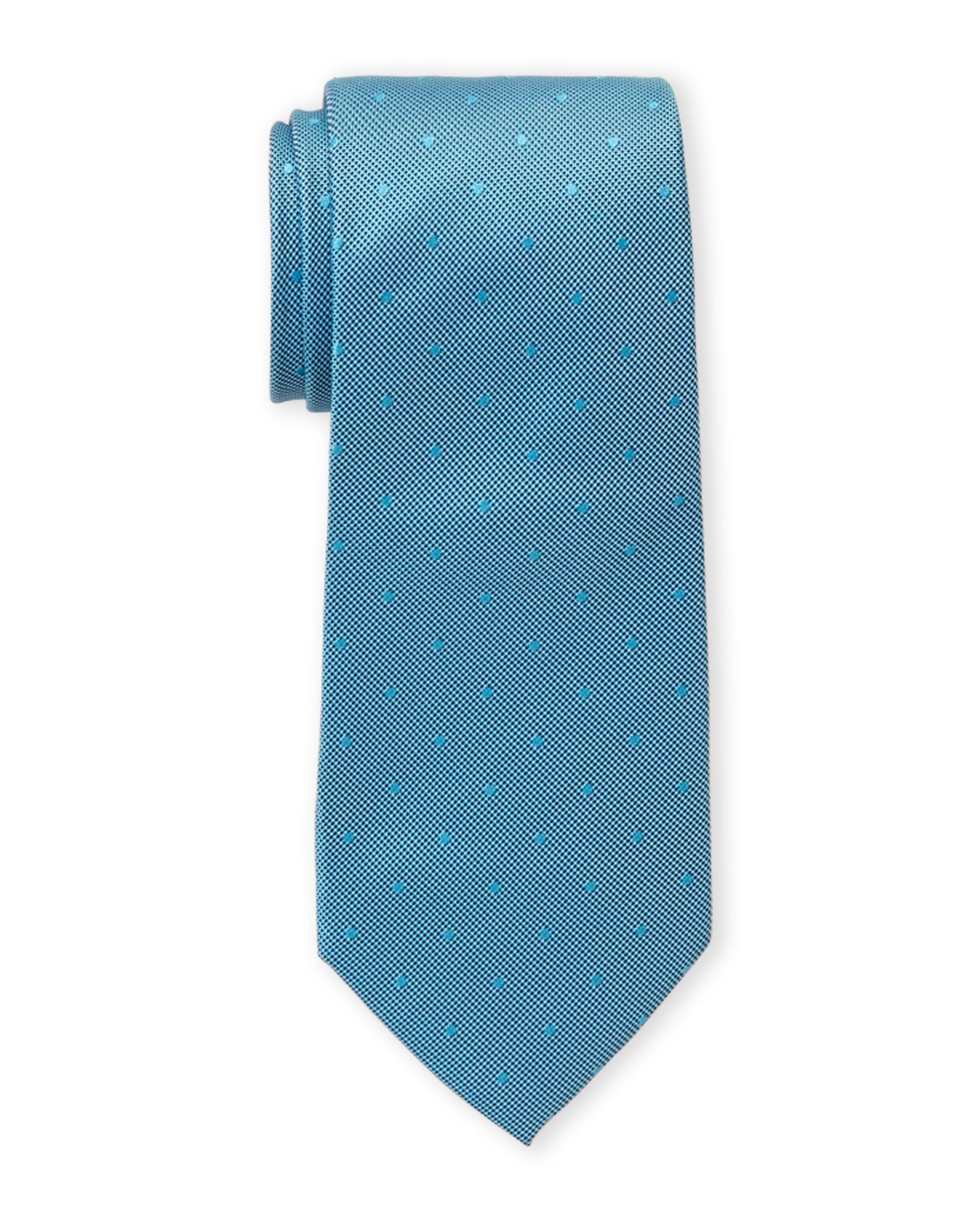 Calvin Klein Blue Polka Dot Silk Tie for Men - Lyst