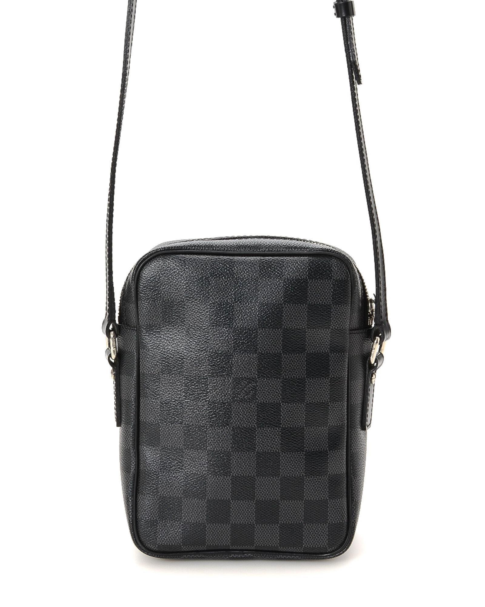 Louis Vuitton Canvas Rem Lv Damier Graphite Messenger Bag - Vintage in Black for Men - Lyst
