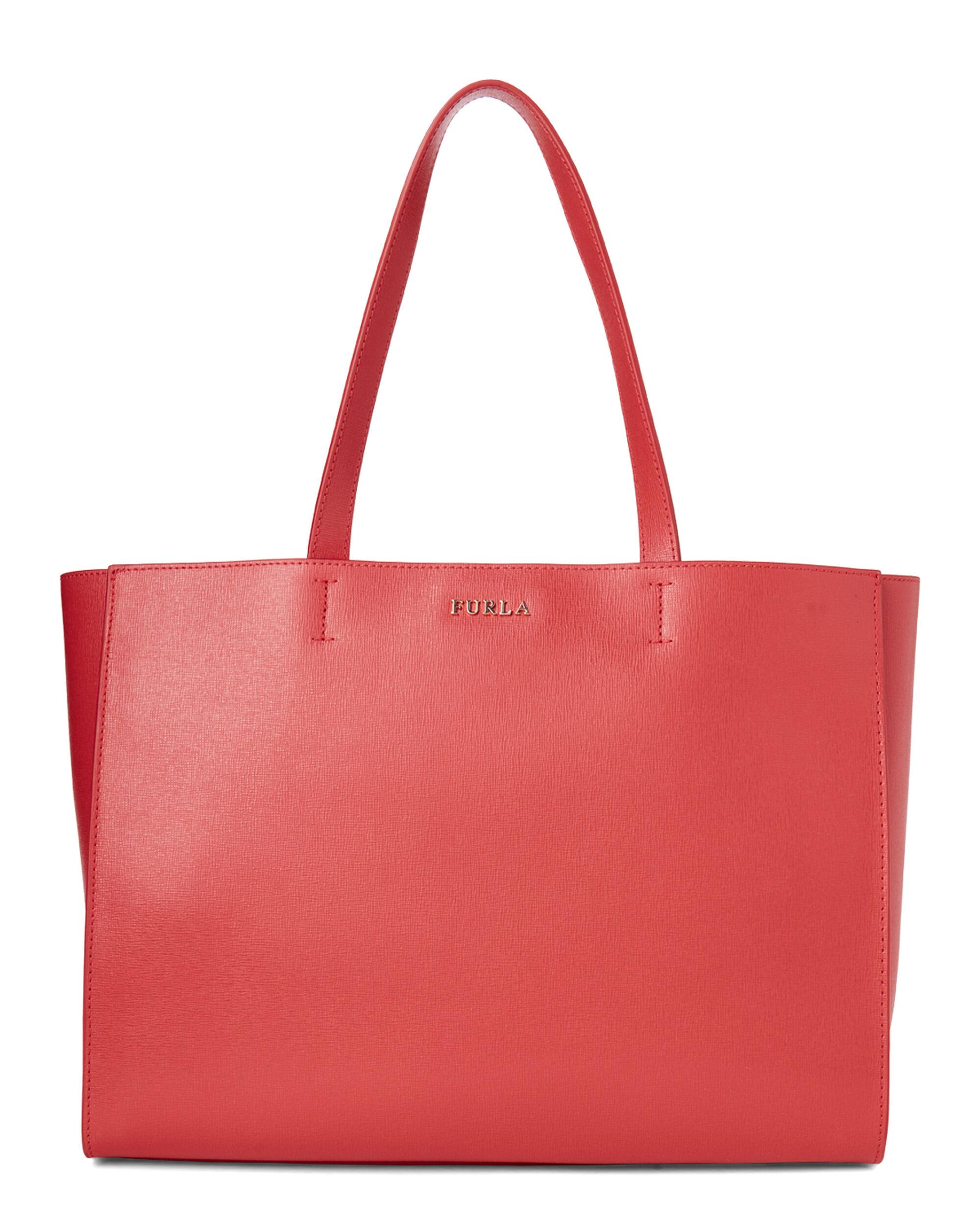 Furla Andrea Leather Large Tote in Red Lyst