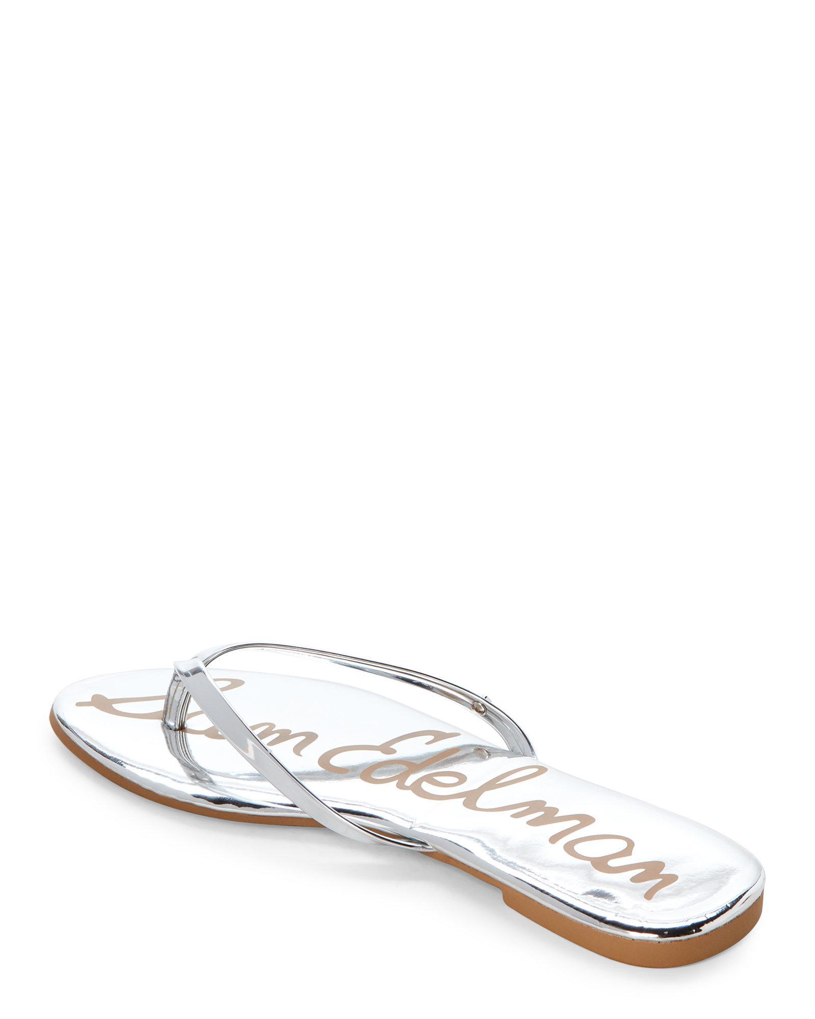 sam edelman silver flip flops