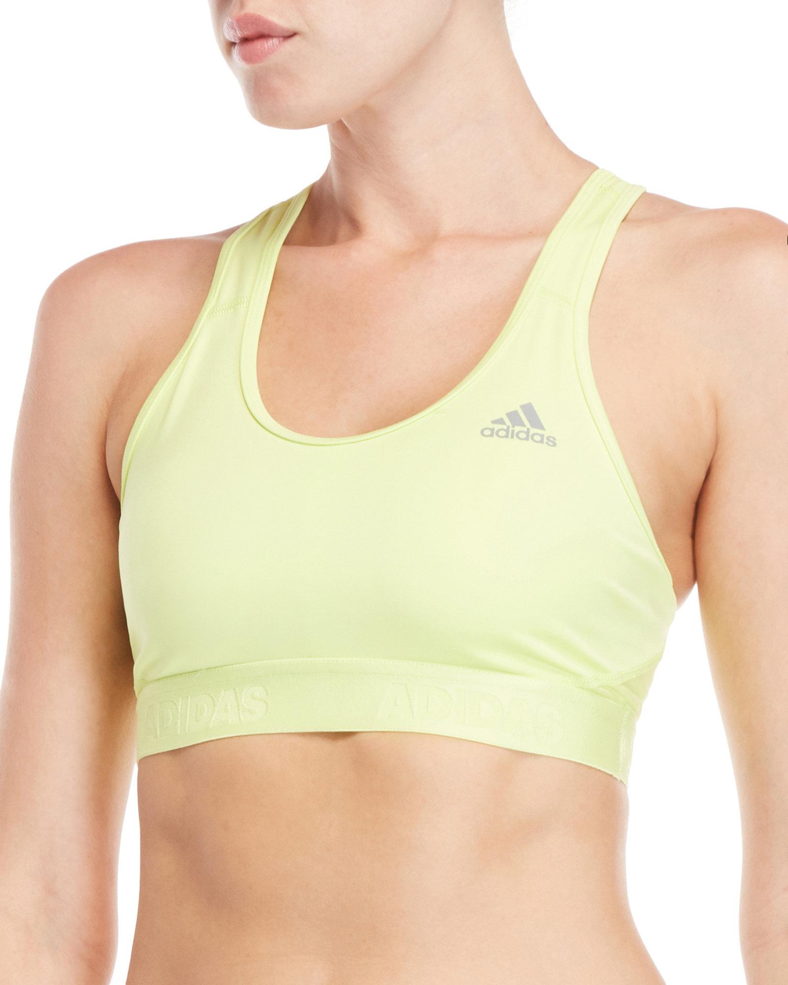 yellow adidas sports bra
