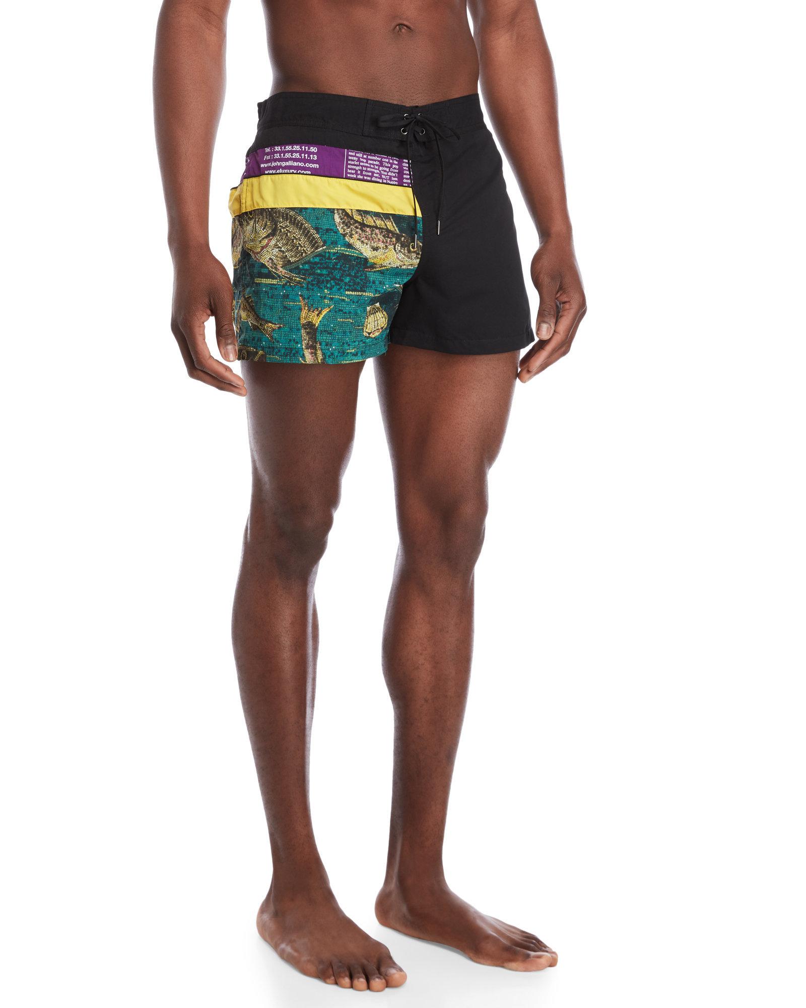 john galliano swim shorts