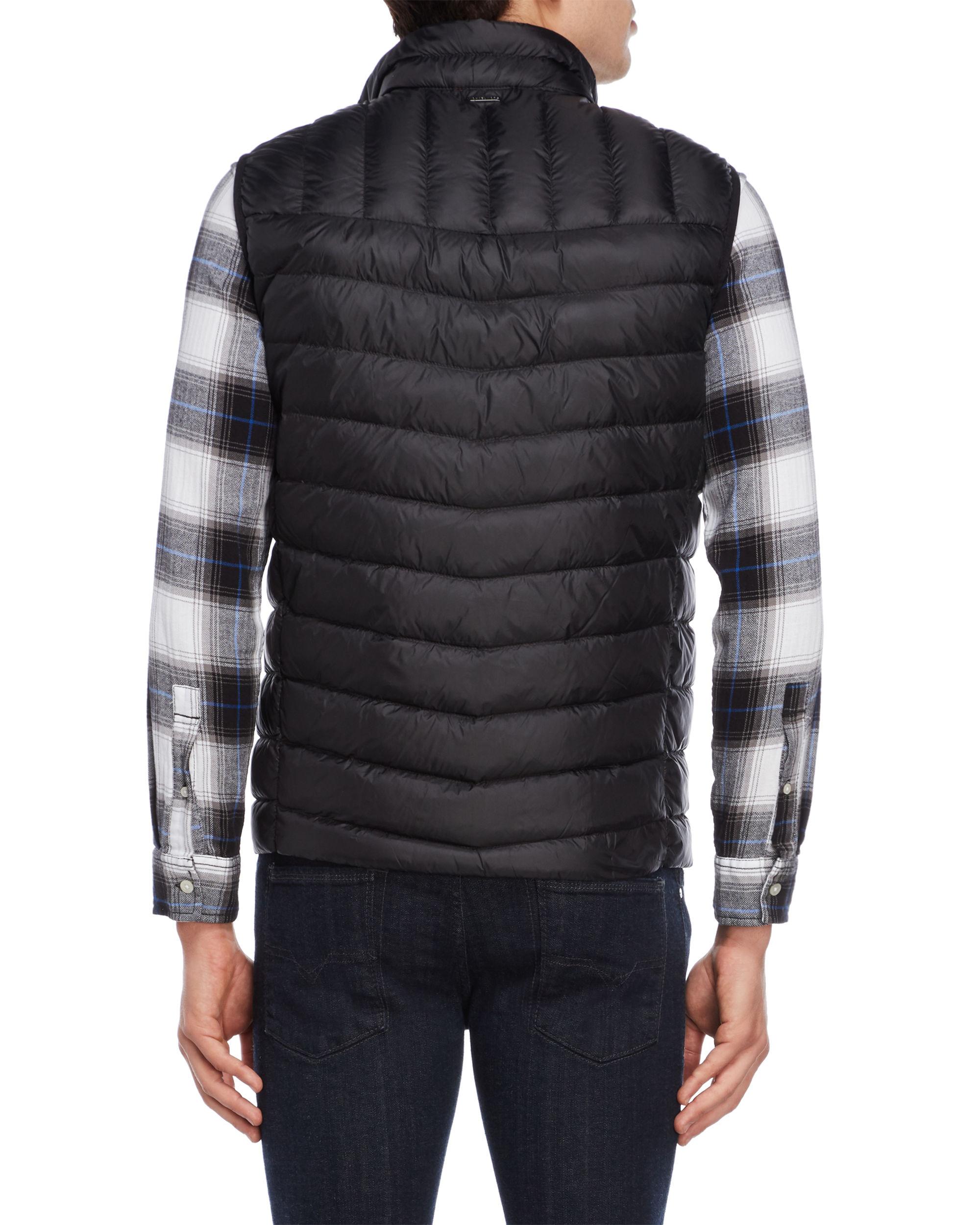 Download Michael Kors Synthetic Quilted Sleeveless Vest in Black ...