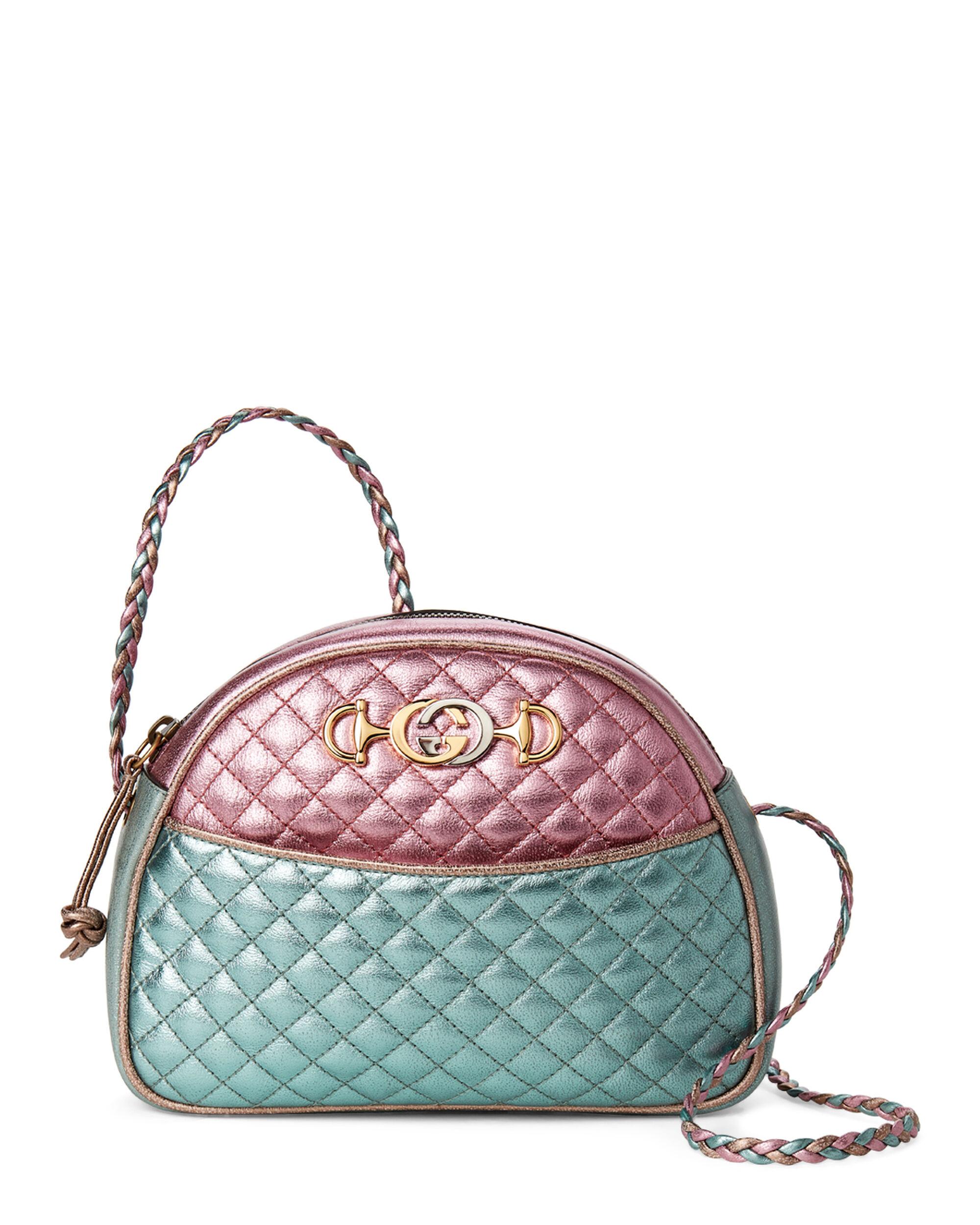 laminated leather small shoulder bag