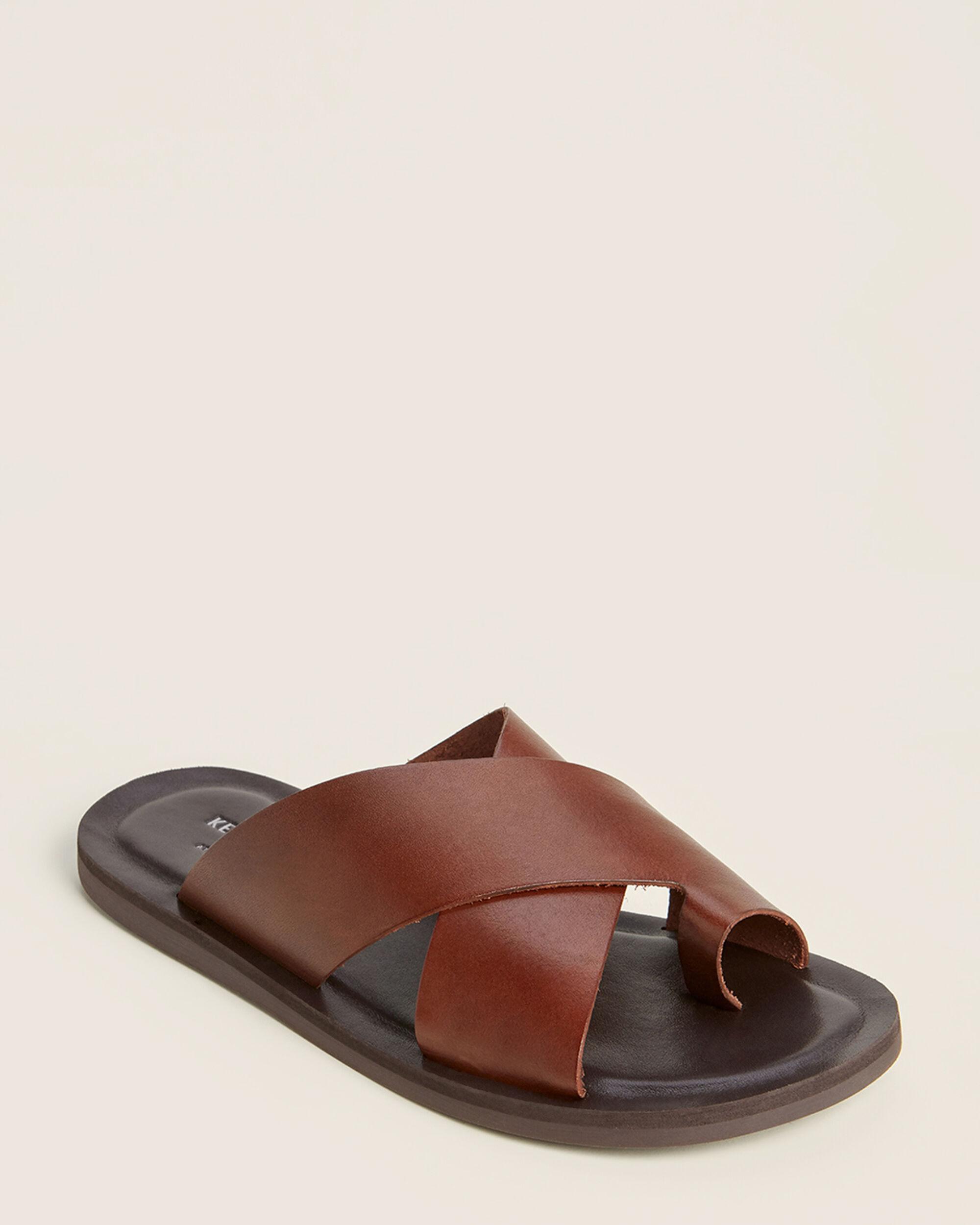slide sandals mens leather