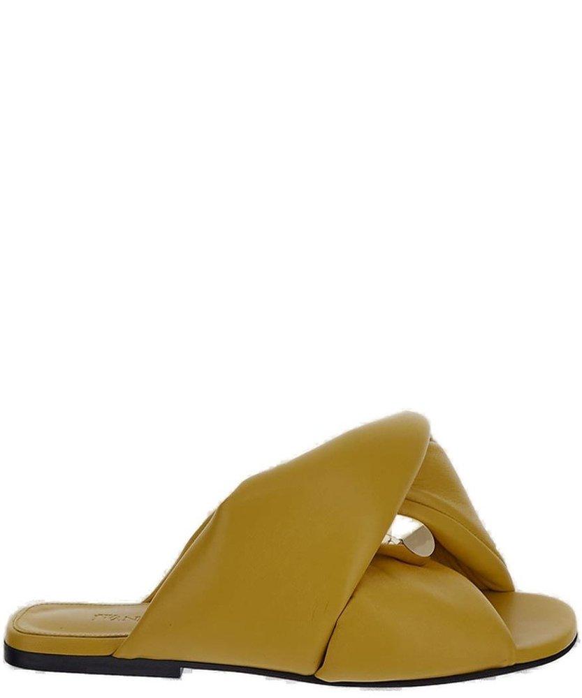 JW Anderson Chain Twist Detailed Flat Sandals in Green Lyst UK