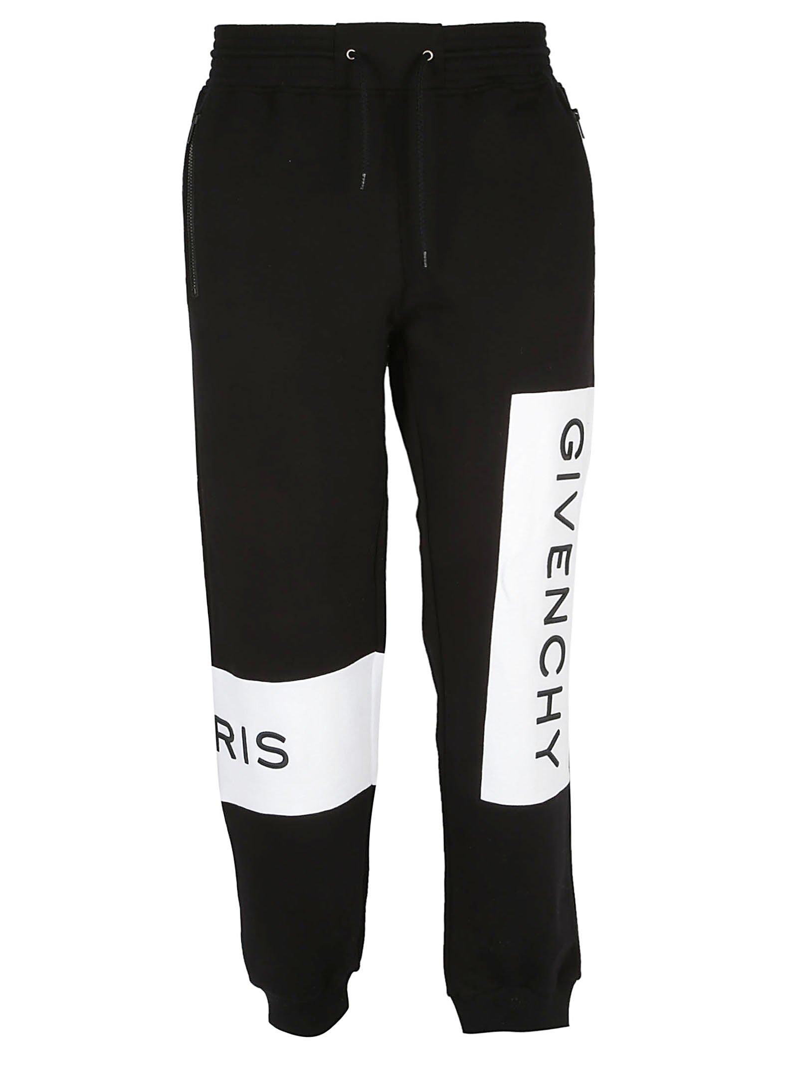 Givenchy Black Logo Cotton Sweatpants for Men | Lyst