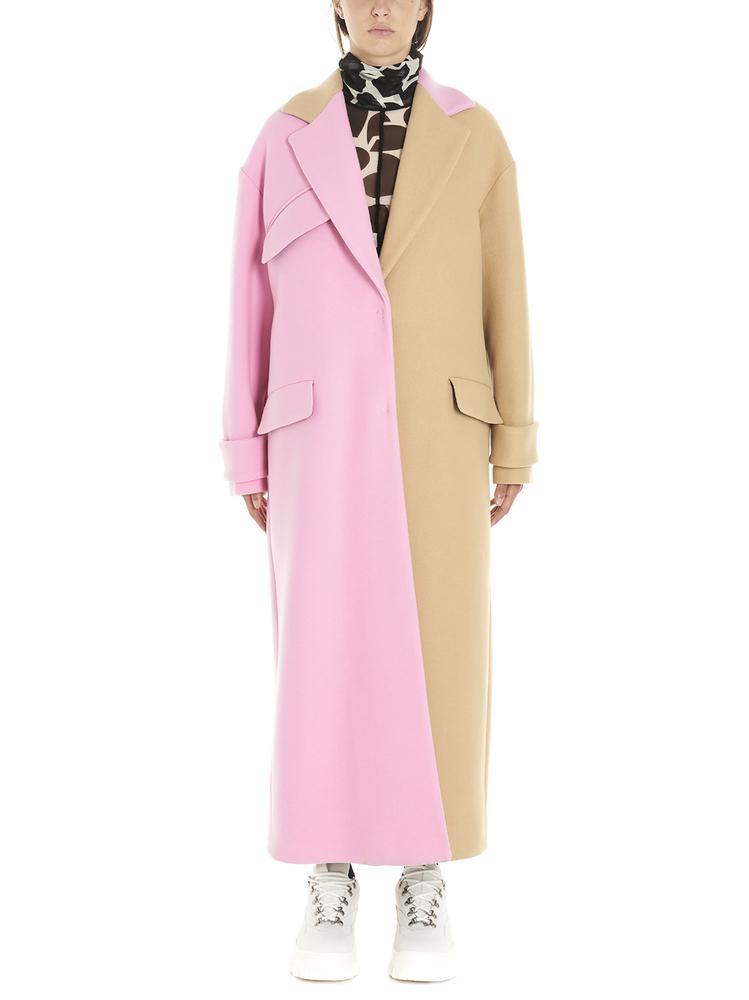 Contrast Colour Oversized Coat in Pink ...