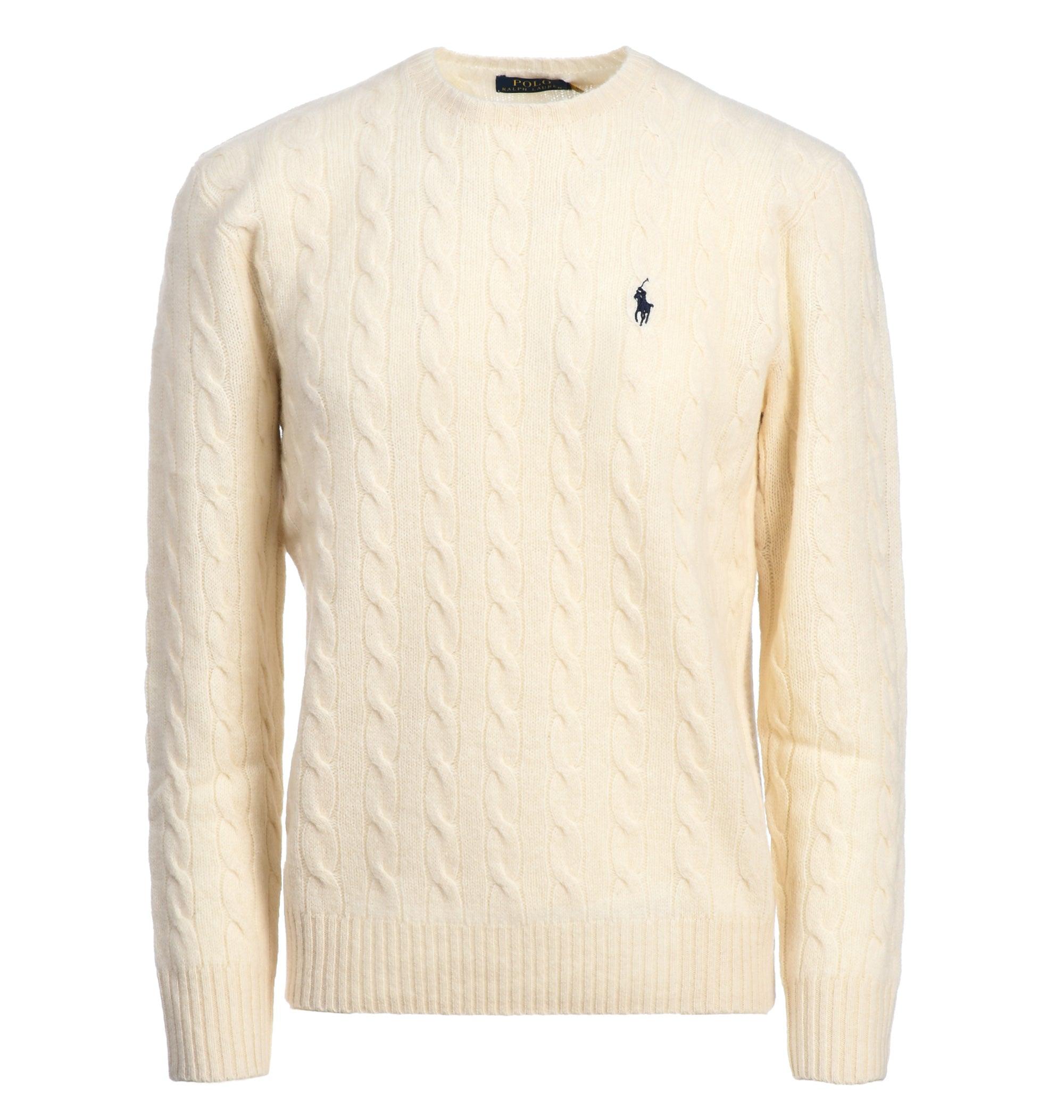 ralph lauren white knitted jumper