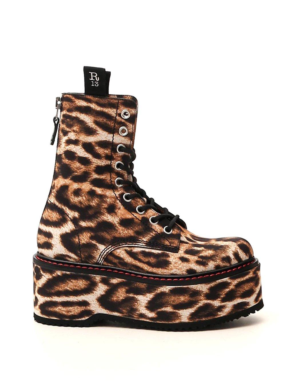animal print platform boots