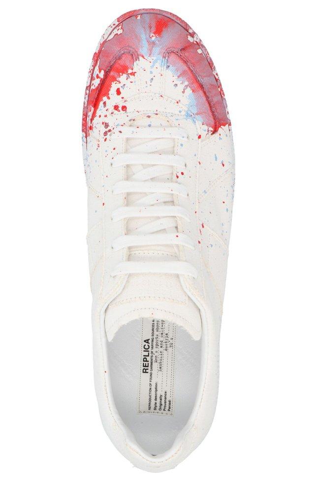 Maison Margiela Replica Paint Drop Sneakers in White for Men