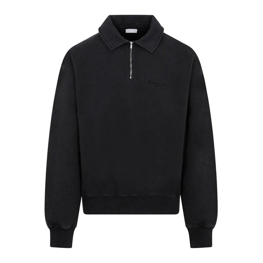Dior Half-zip Sweatshirt in Black for Men | Lyst