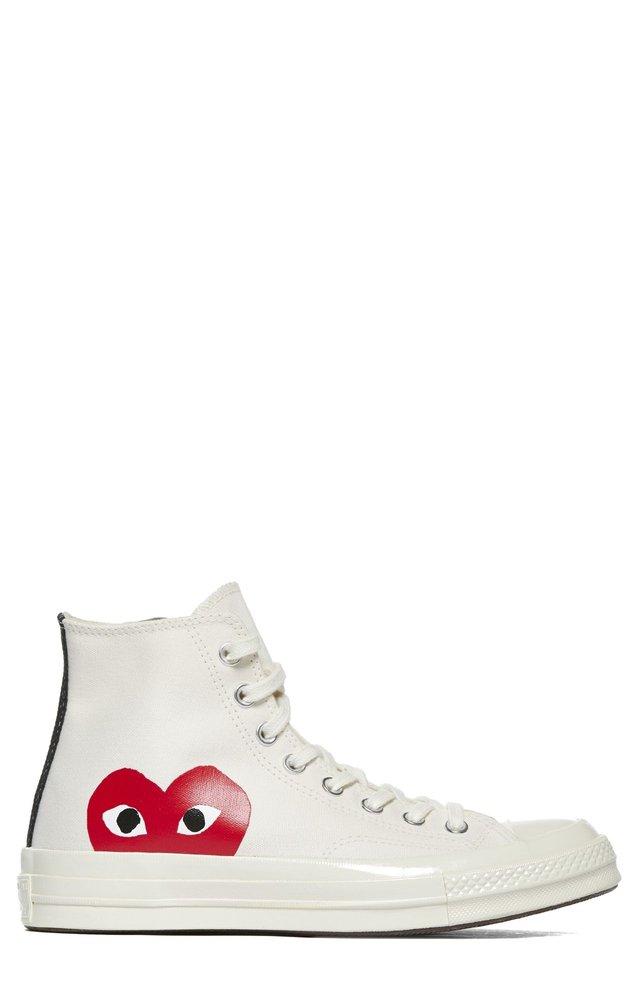COMME DES GARÇONS PLAY X Converse All Star Hightop Sneakers in White