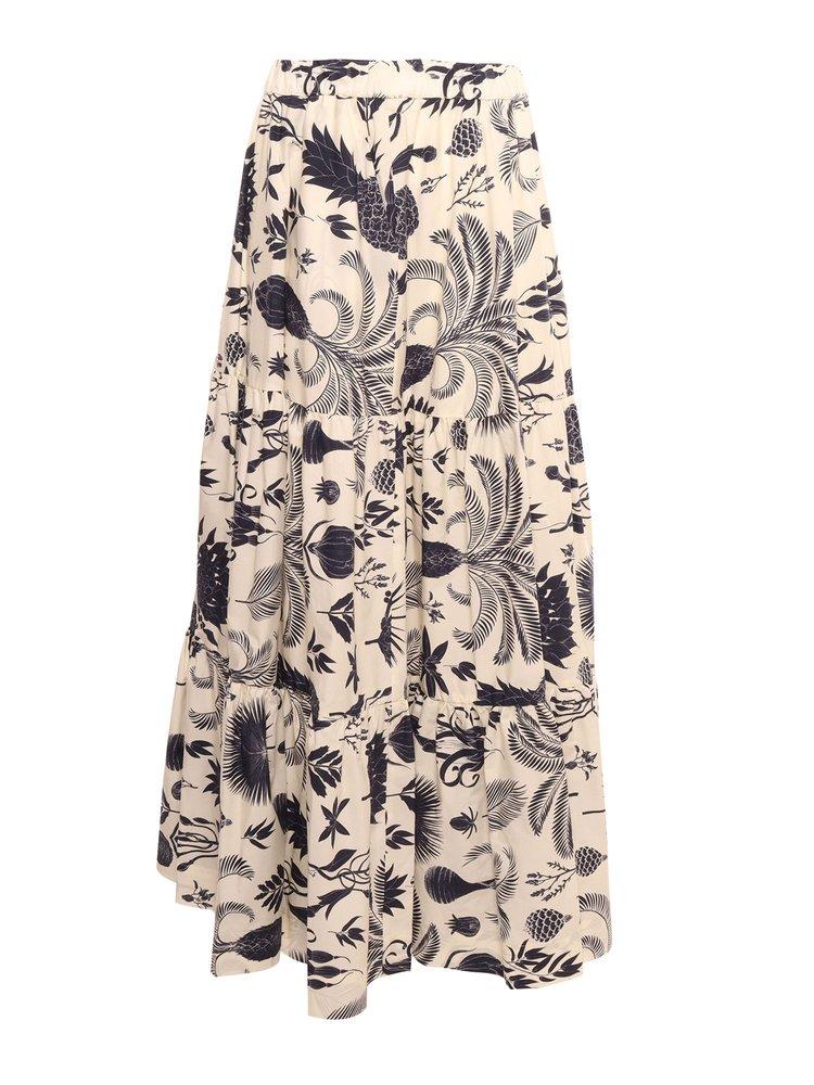 P.A.R.O.S.H. leopard-print A-line wool skirt - Green