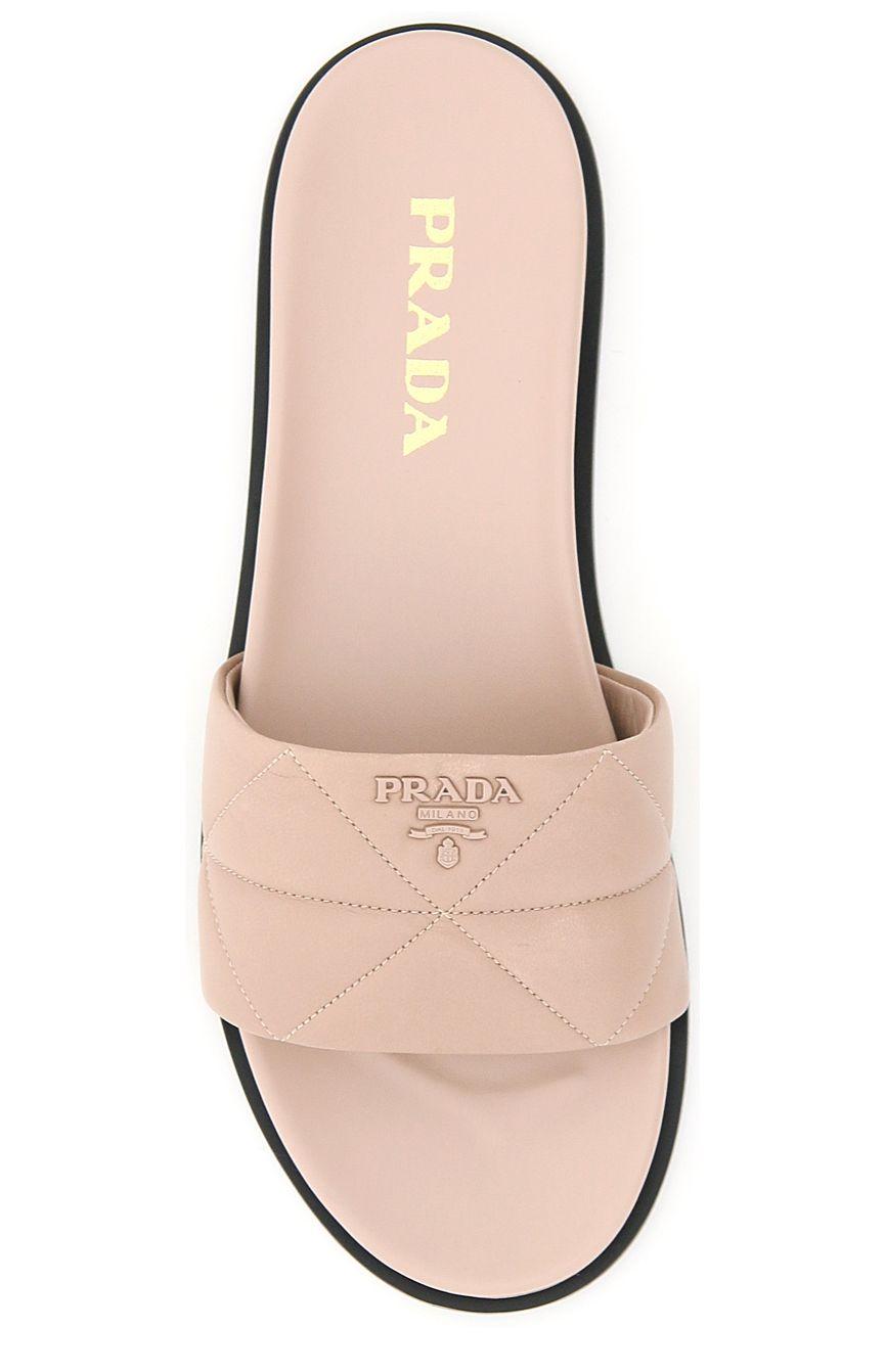 prada quilted slides