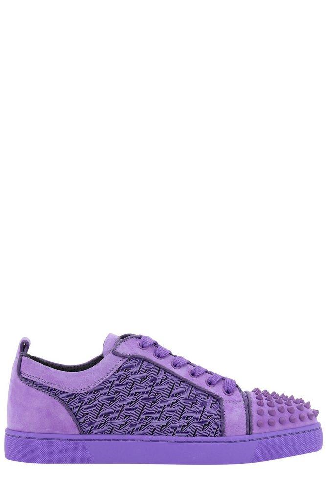 Christian Louboutin Spikes Lace-up Sneakers in Purple for Men | Lyst