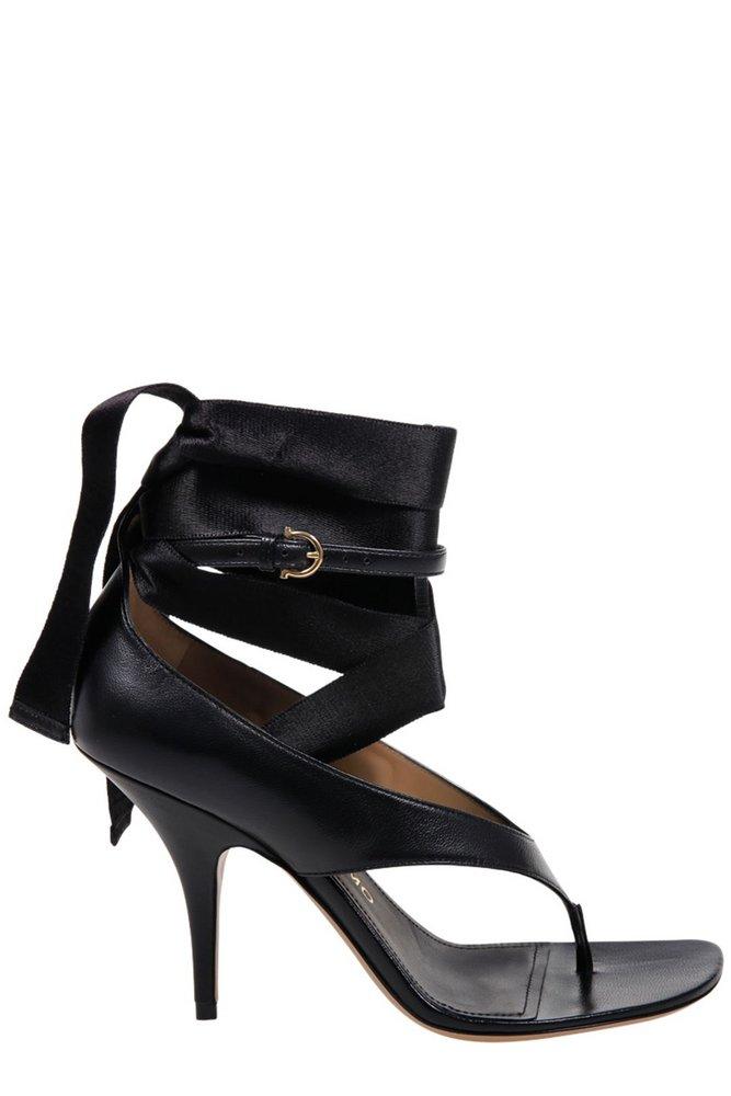 Ferragamo Heeled Sandals Leliu in Black | Lyst UK