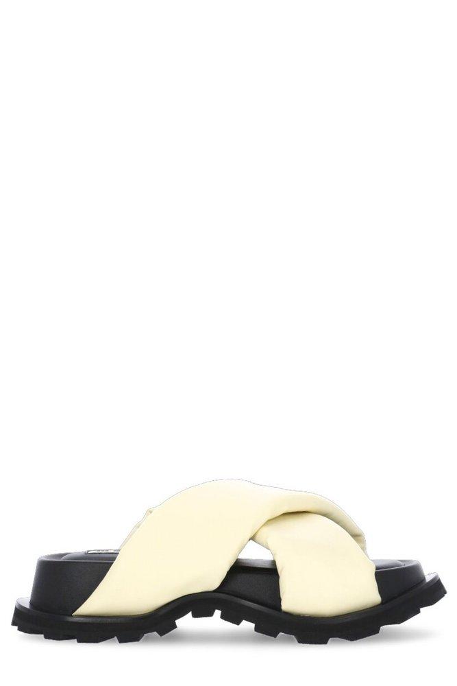 予約販売】本 Jil Sander padded-leather Cross-strap サンダル - www