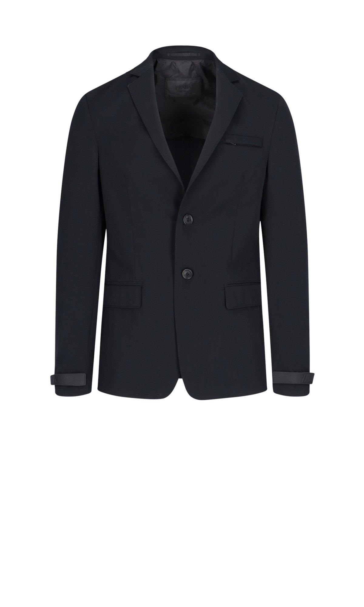 Prada Synthetic Slim-fit Tailored Blazer in Black for Men - Lyst