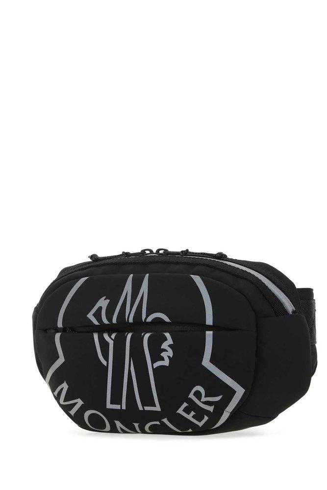 for Men Mens Bags Belt Bags Moncler Cut Logo Cotton-blend Belt Bag in Black White Save 50% waist bags and bumbags 
