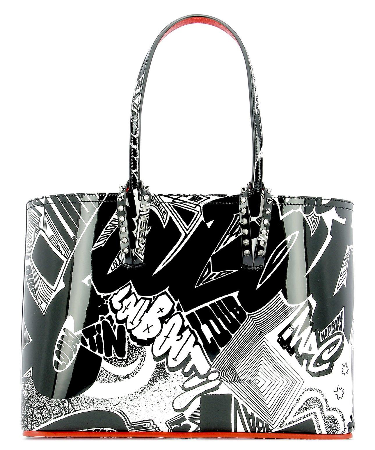 CHRISTIAN LOUBOUTIN: Cabata bag in leather - Black  Christian Louboutin  tote bags 1235008 online at