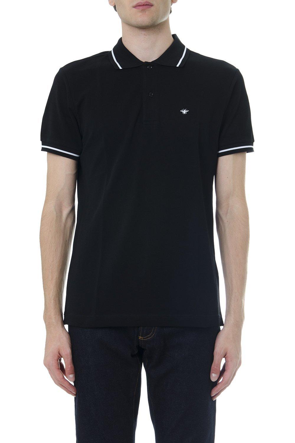 Dior Homme Cotton Bee Embroidered Polo Shirt in Black for Men - Lyst