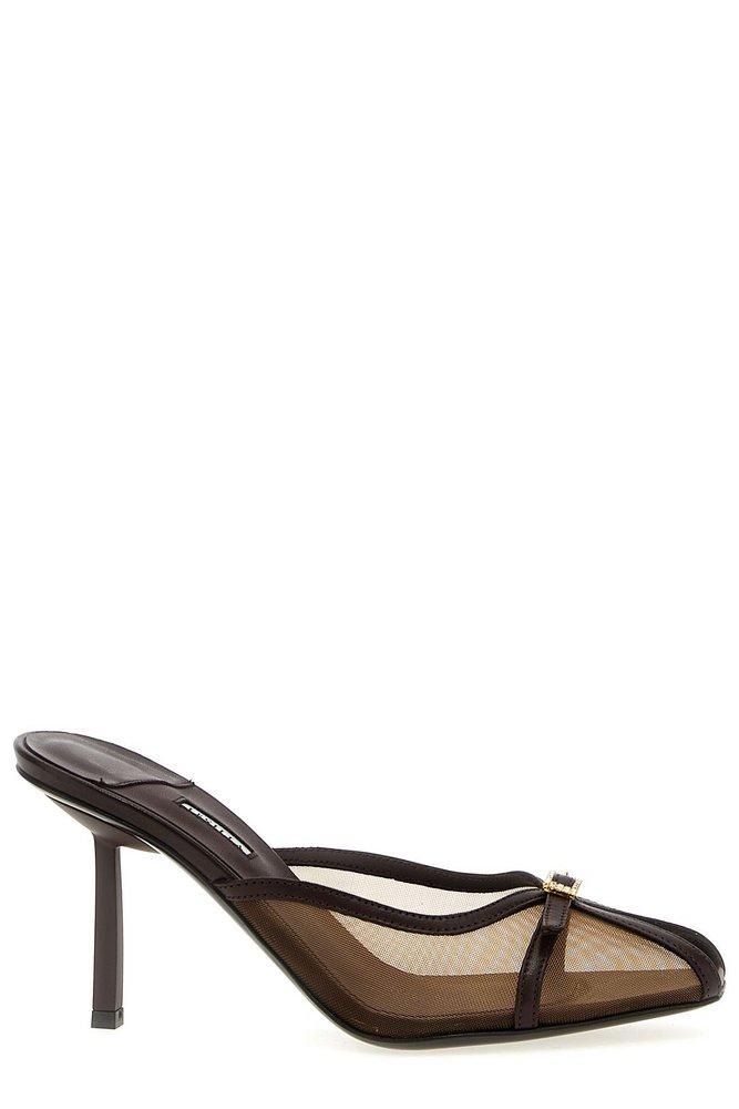 Le Silla Vittoria Embellished Sandals in Brown | Lyst