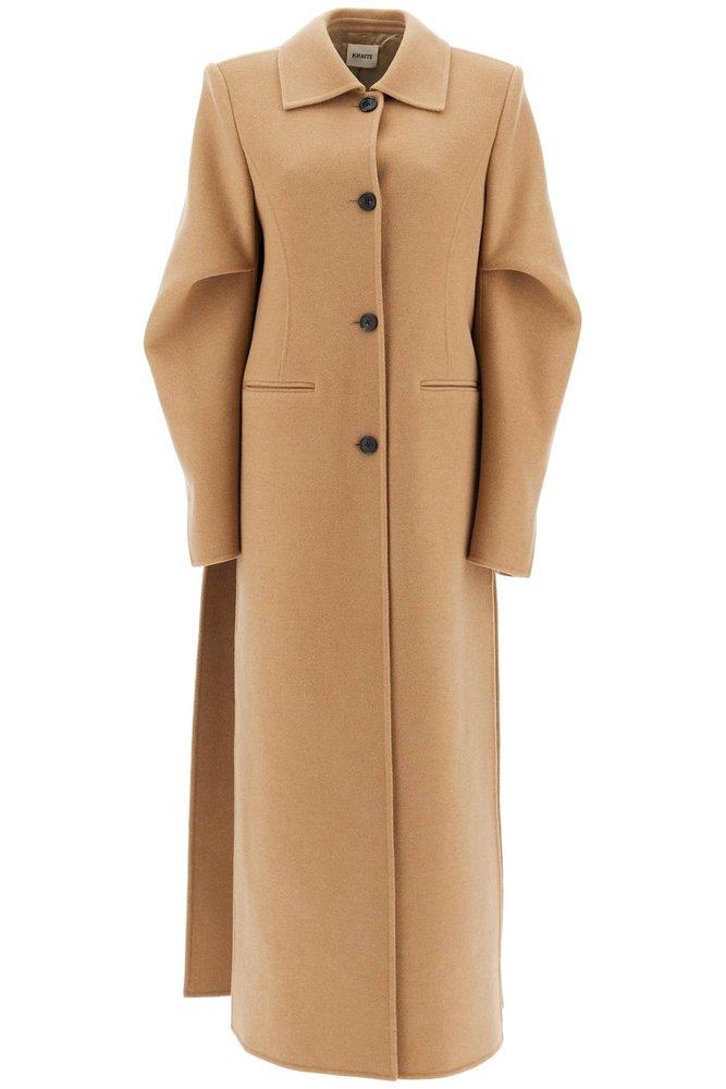 【関税込み】KHAITE KENTO COAT KHAITE Kento double-breasted pinstriped wool-blend coat